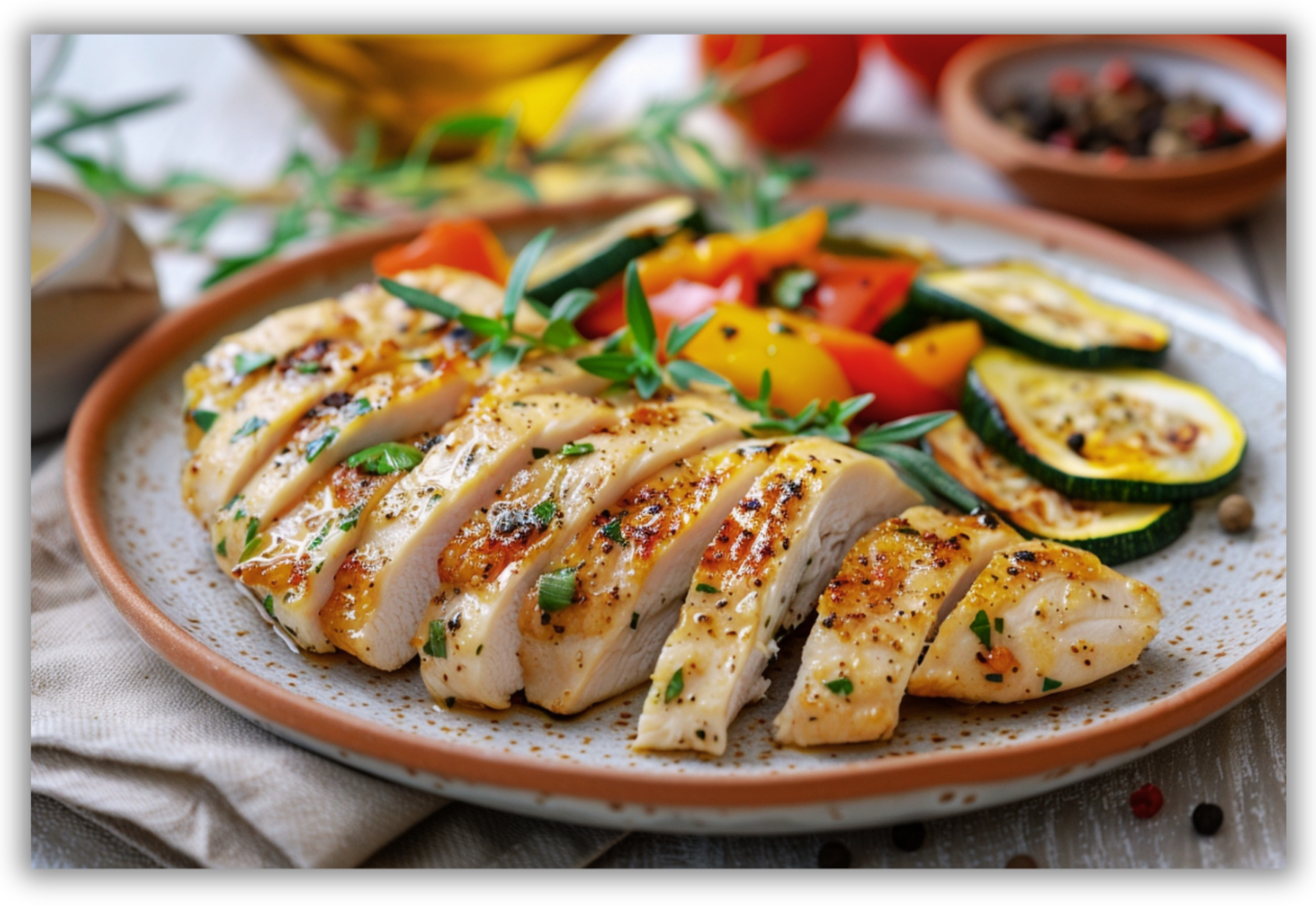 Chicken with Vegetables and Olive Oil


