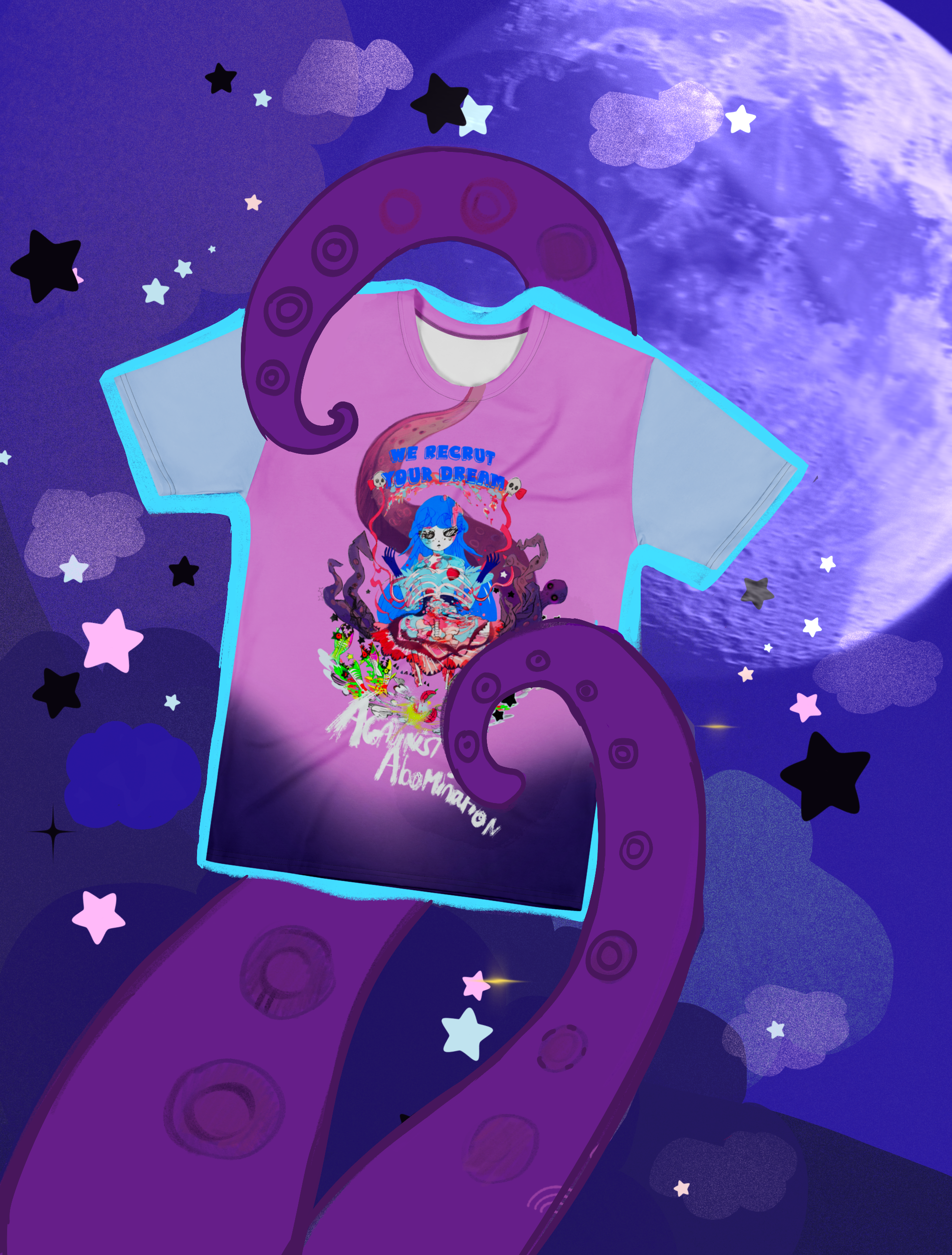 T-Shirt Magical Girl creepy cute against Abomination !