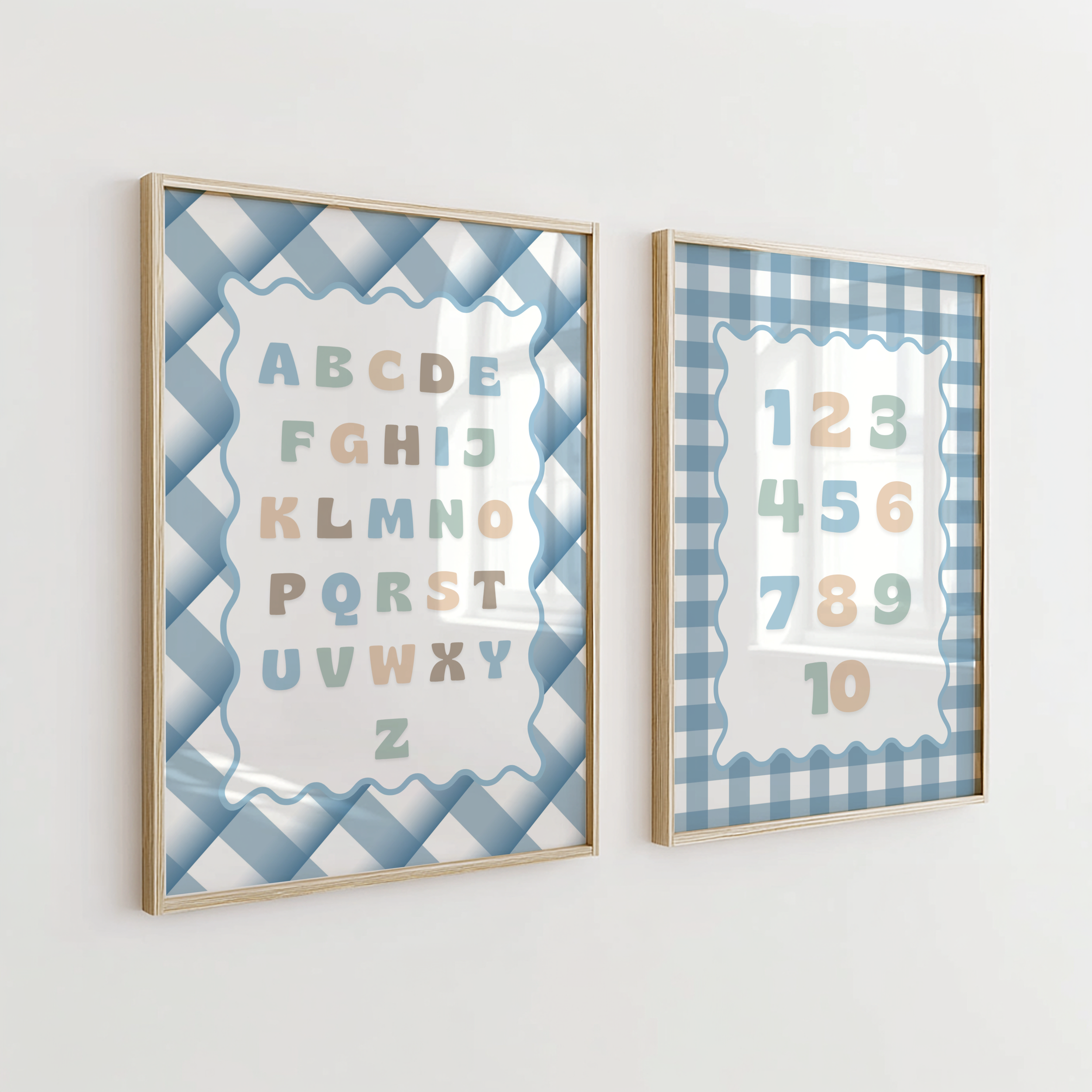 Pastel Blue Educational Print Set
