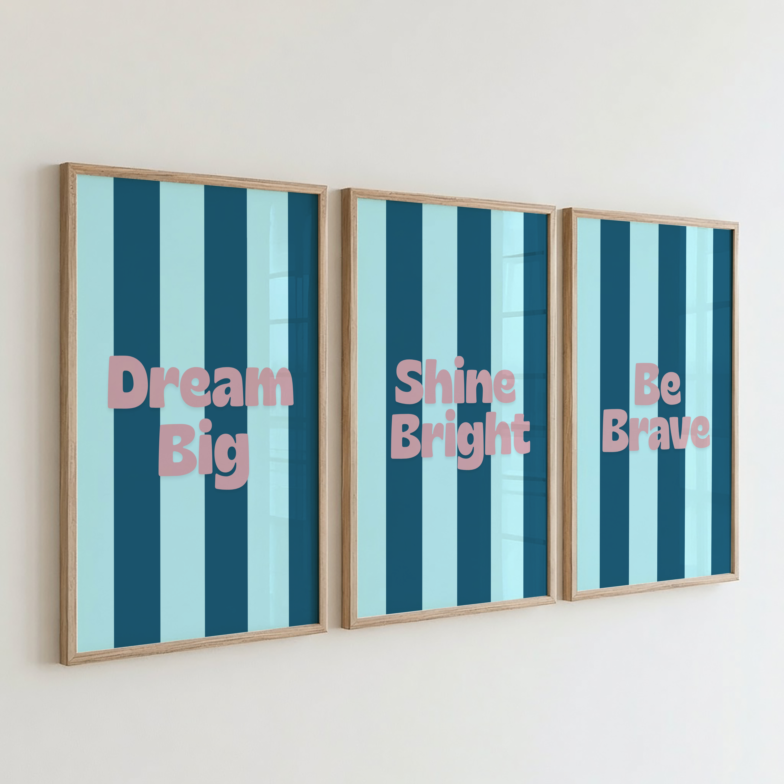 Stripe Wall Art Print Set