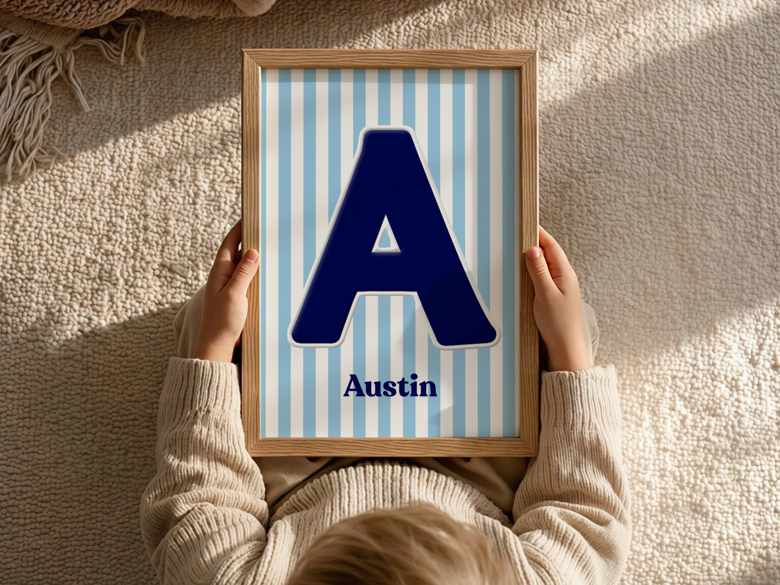 Pastel Stripe Custom Name Print