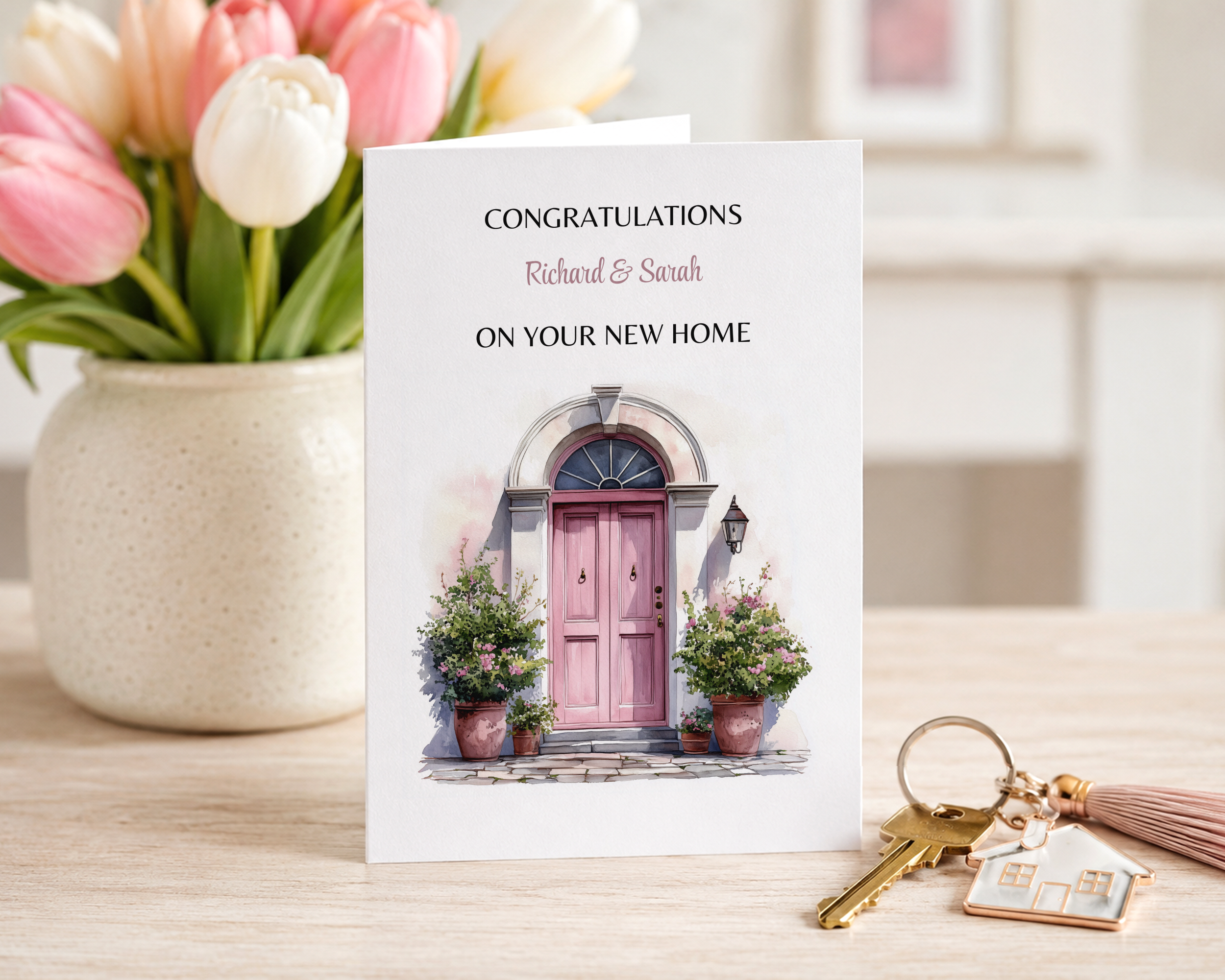 Pink Door New Home Card