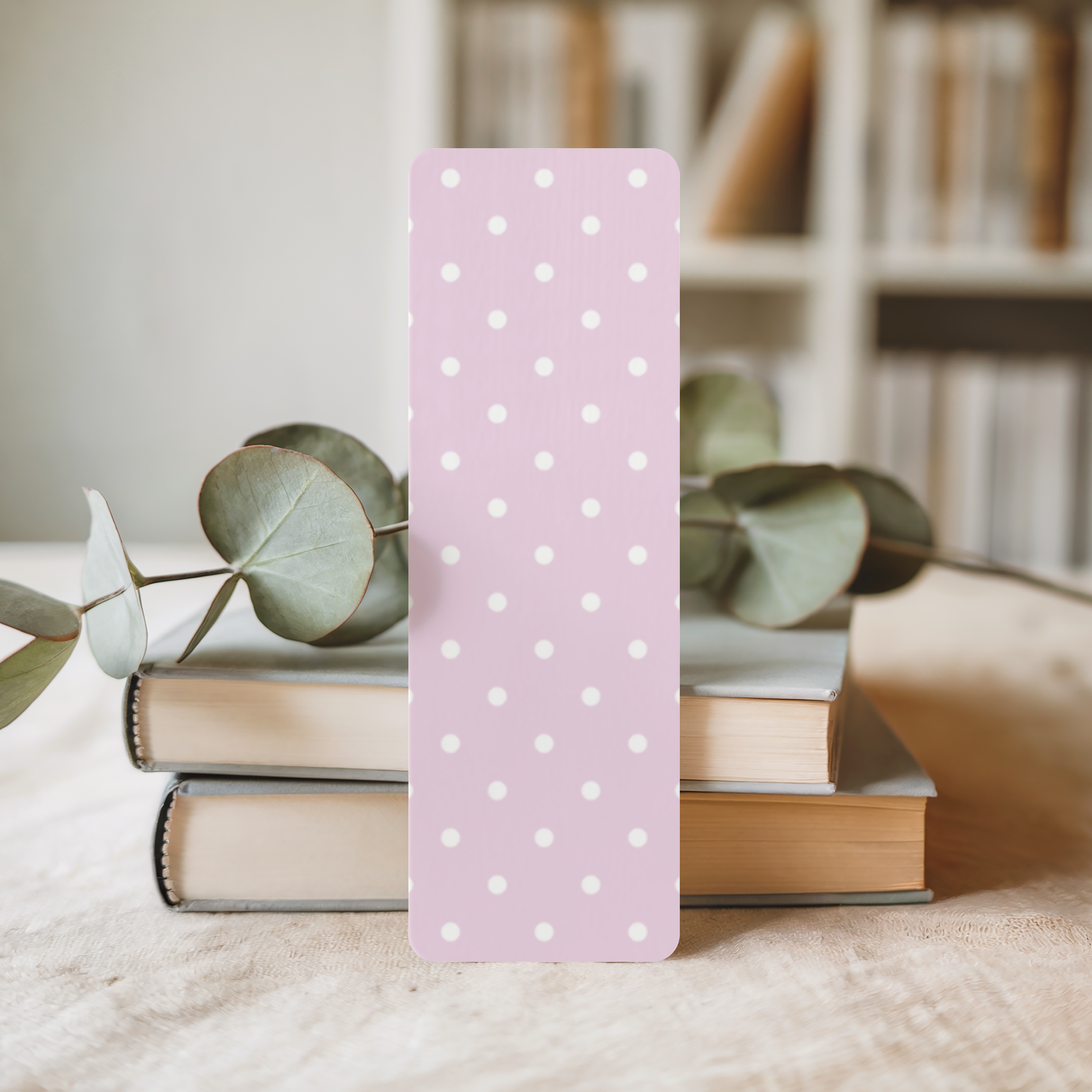 Mauve Polka Dot Bookmark