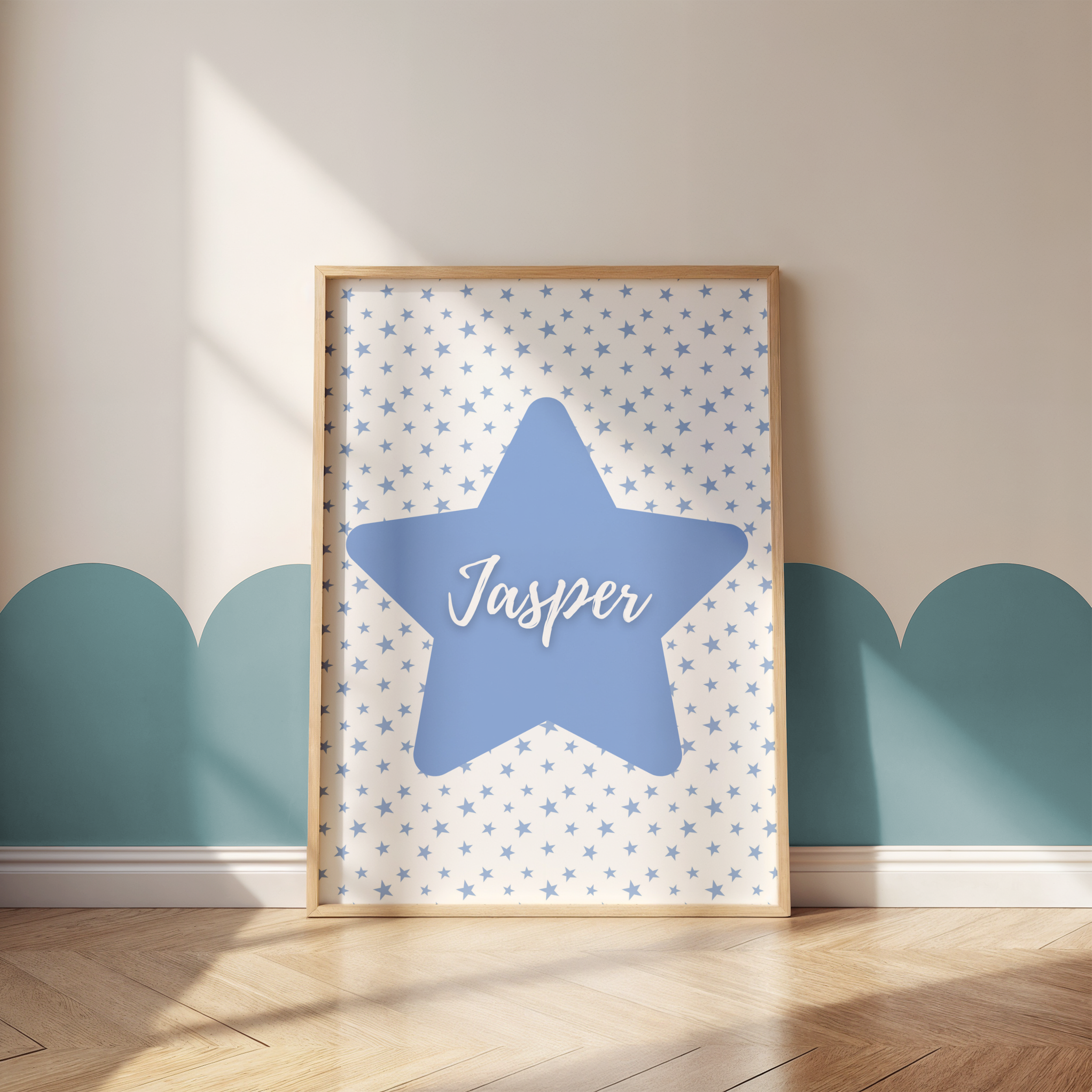 Blue Star Name Print