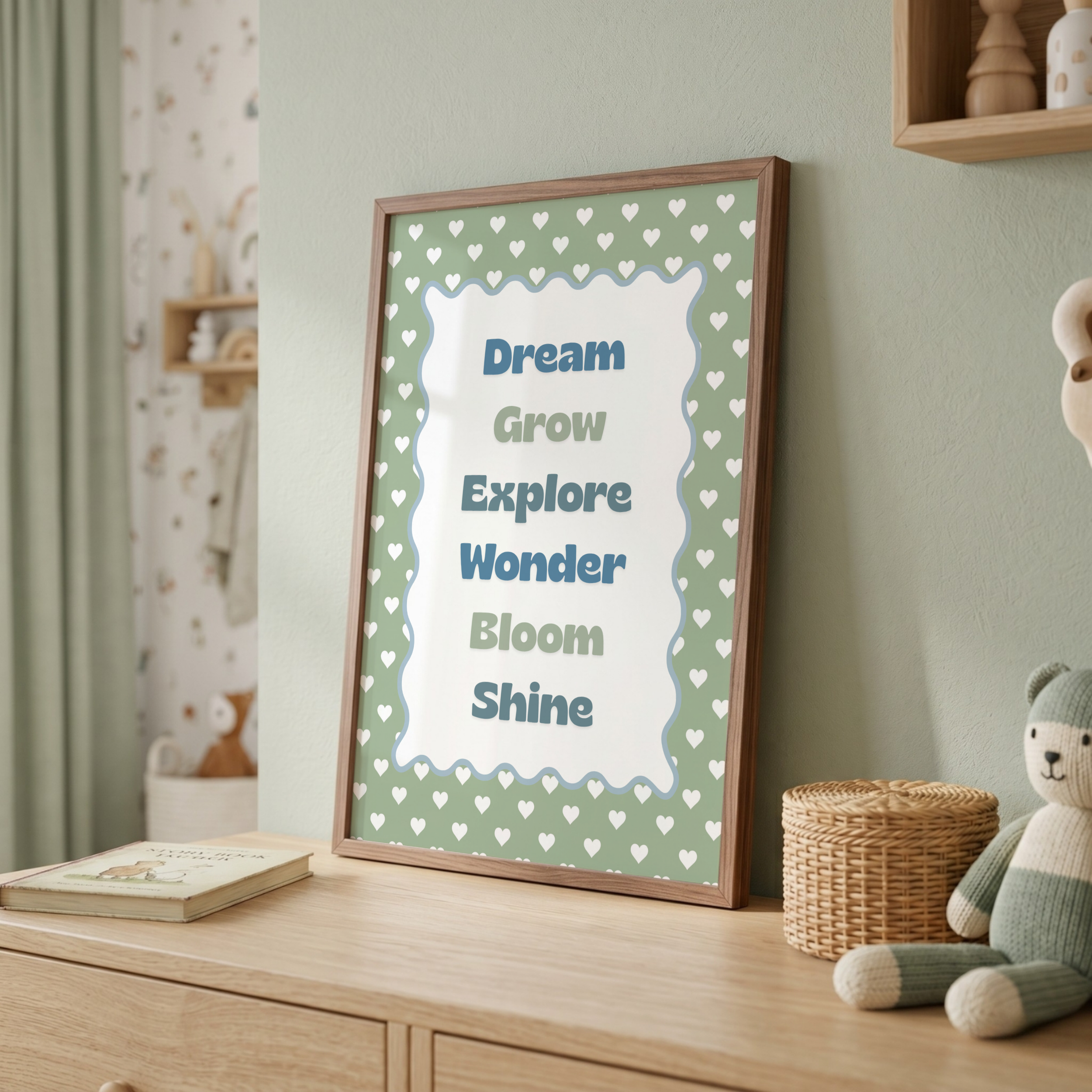 Sage Green Nursery Affirmation Print