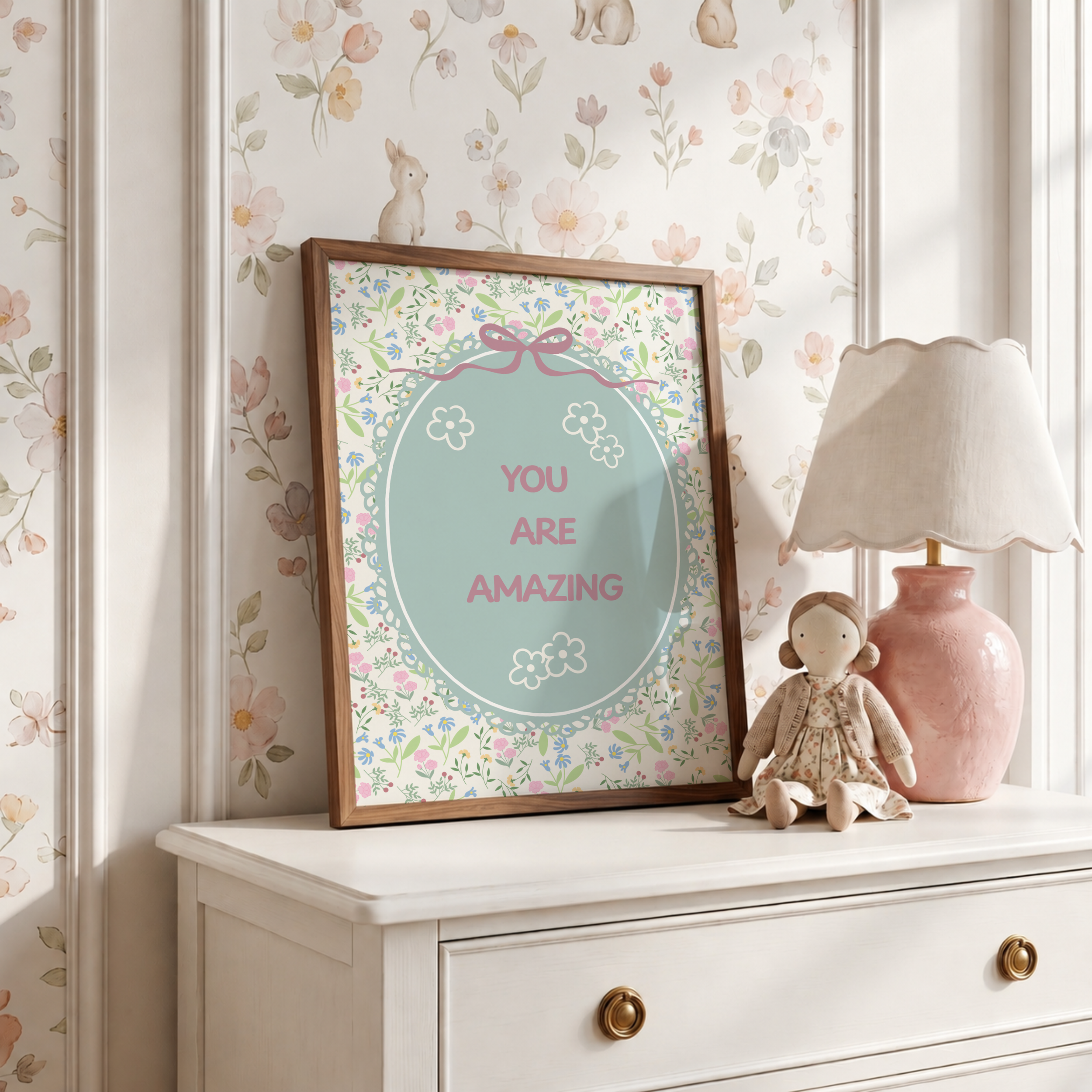 You Are Amazing Pastel Floral Print