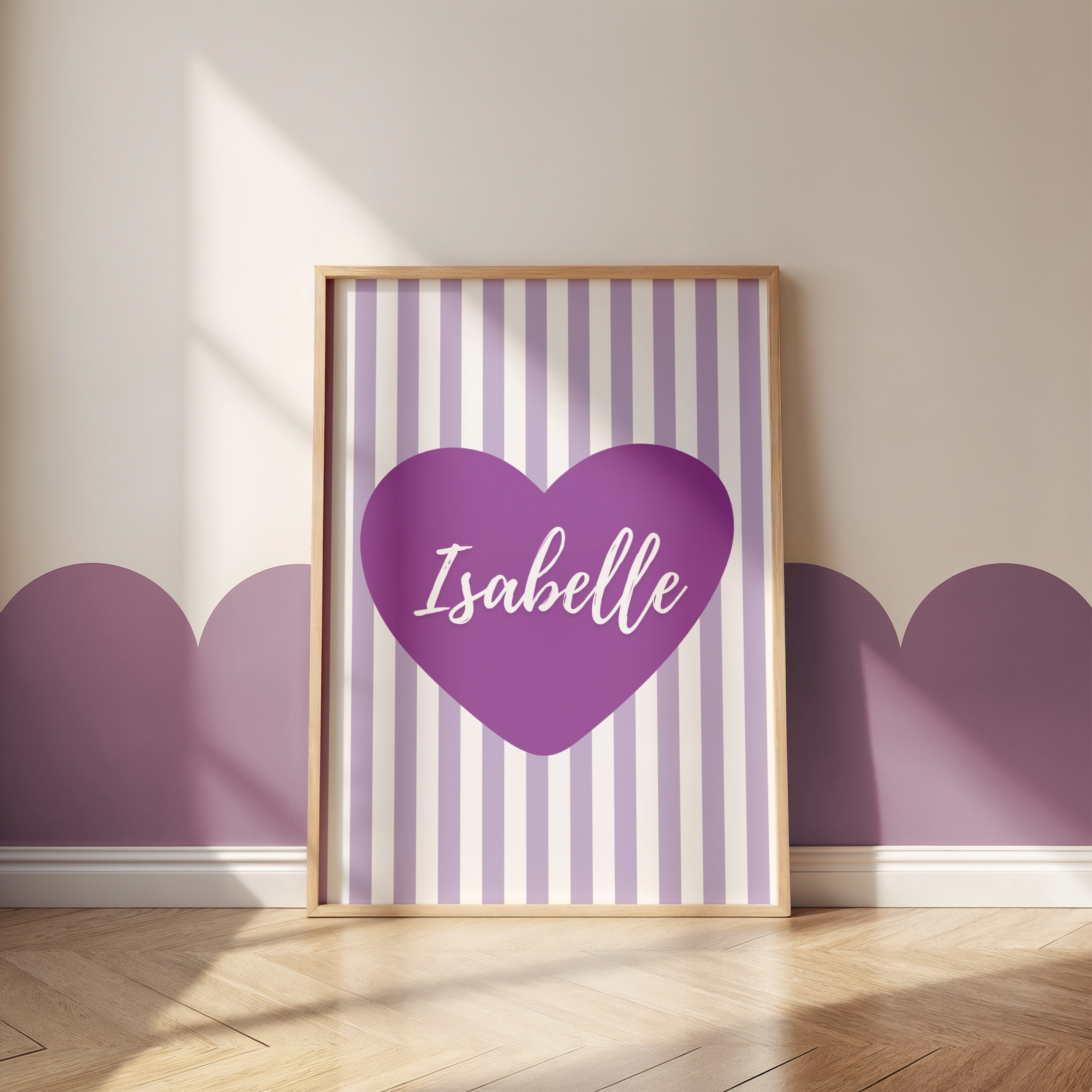 Purple Stripe Name Print