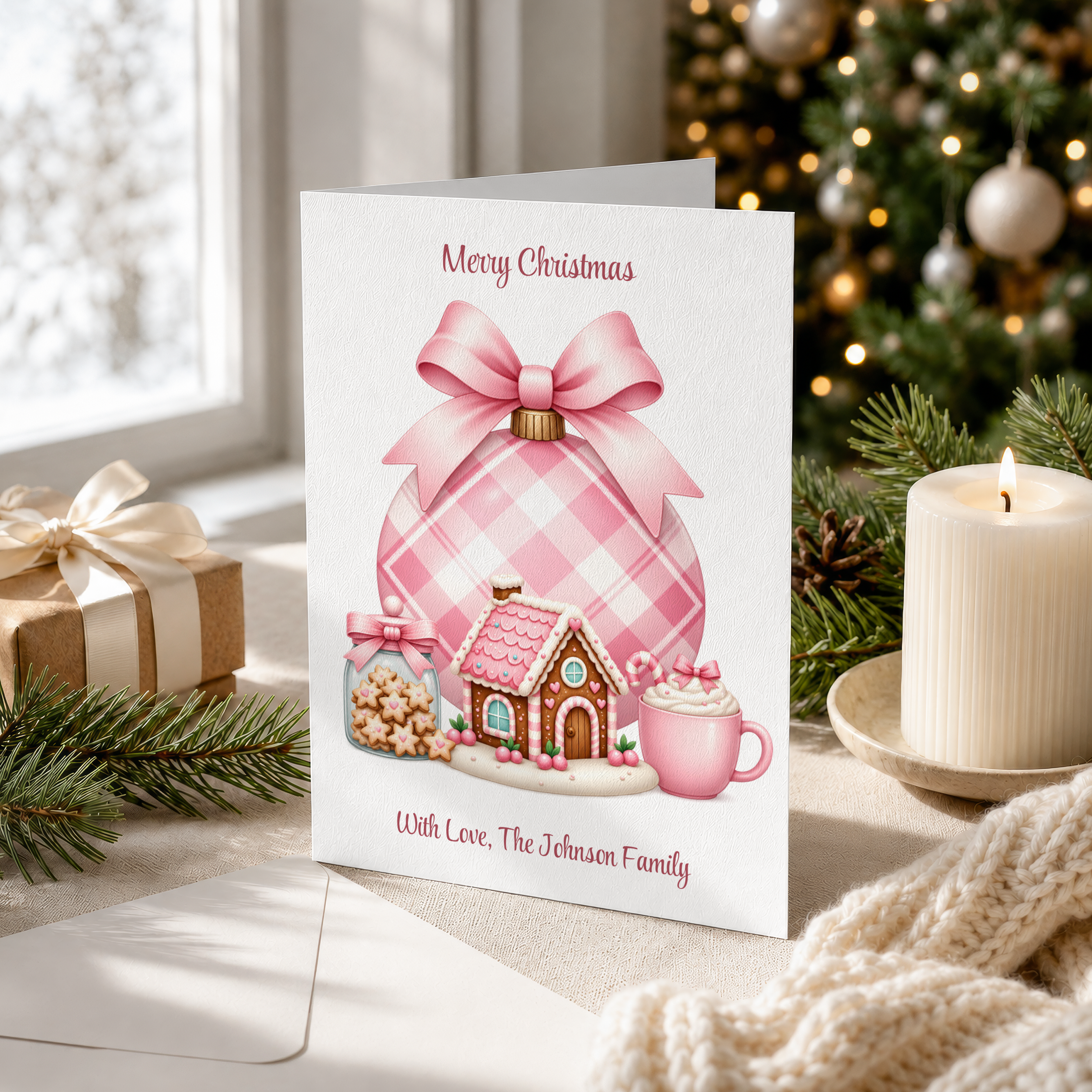 Personalised Gingerbread Christmas Card