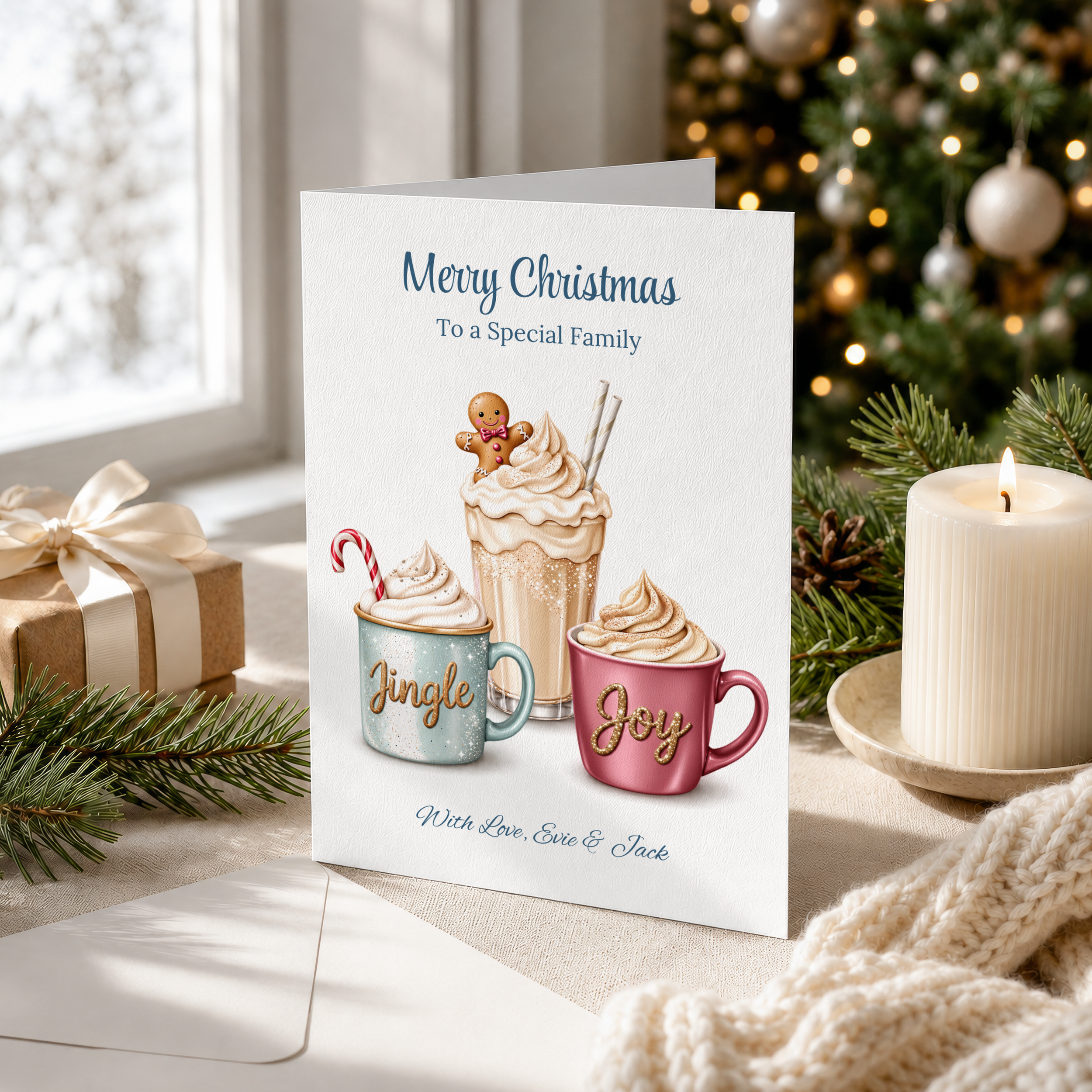 Personalised Family Christmas Card