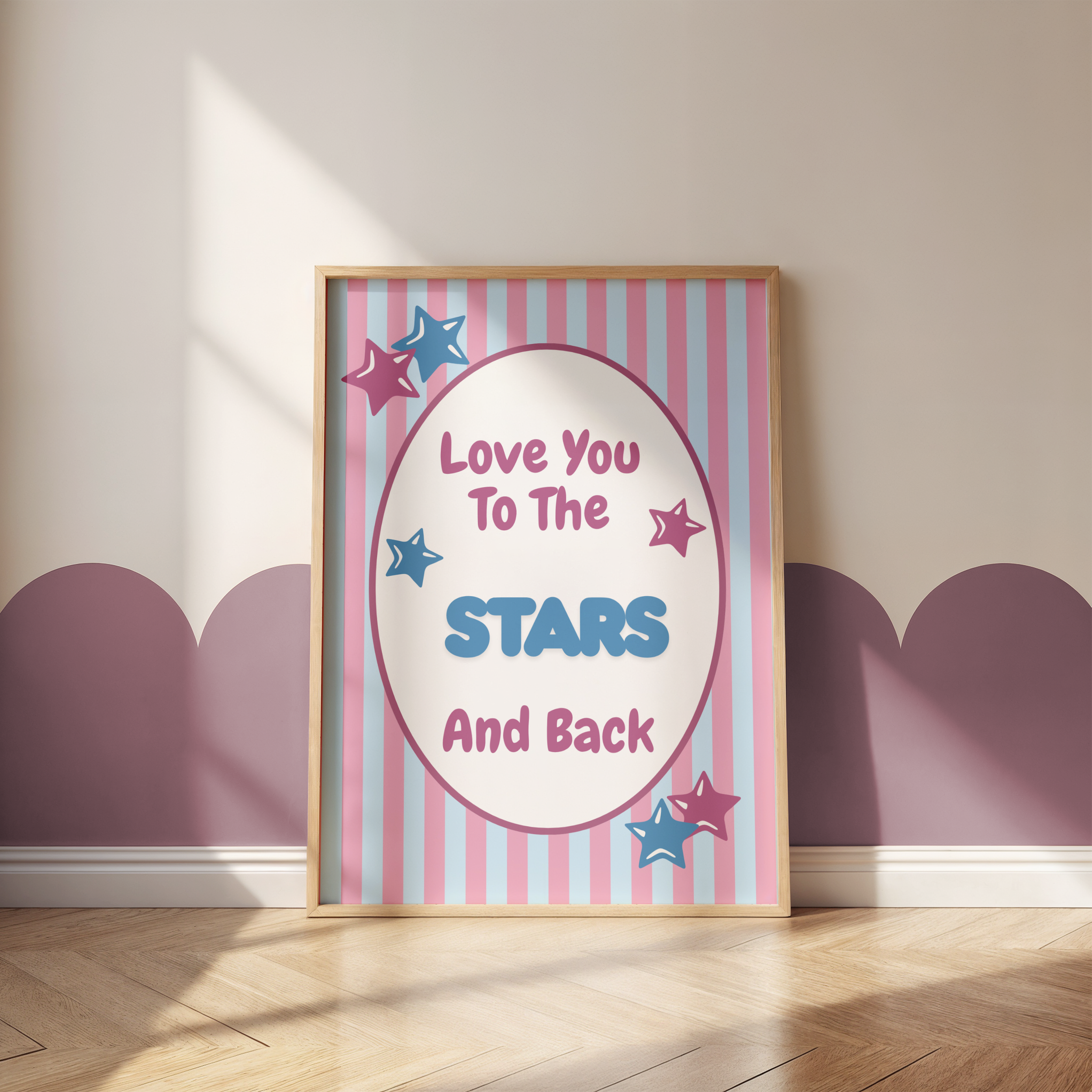 Blue & Pink To The Stars Print