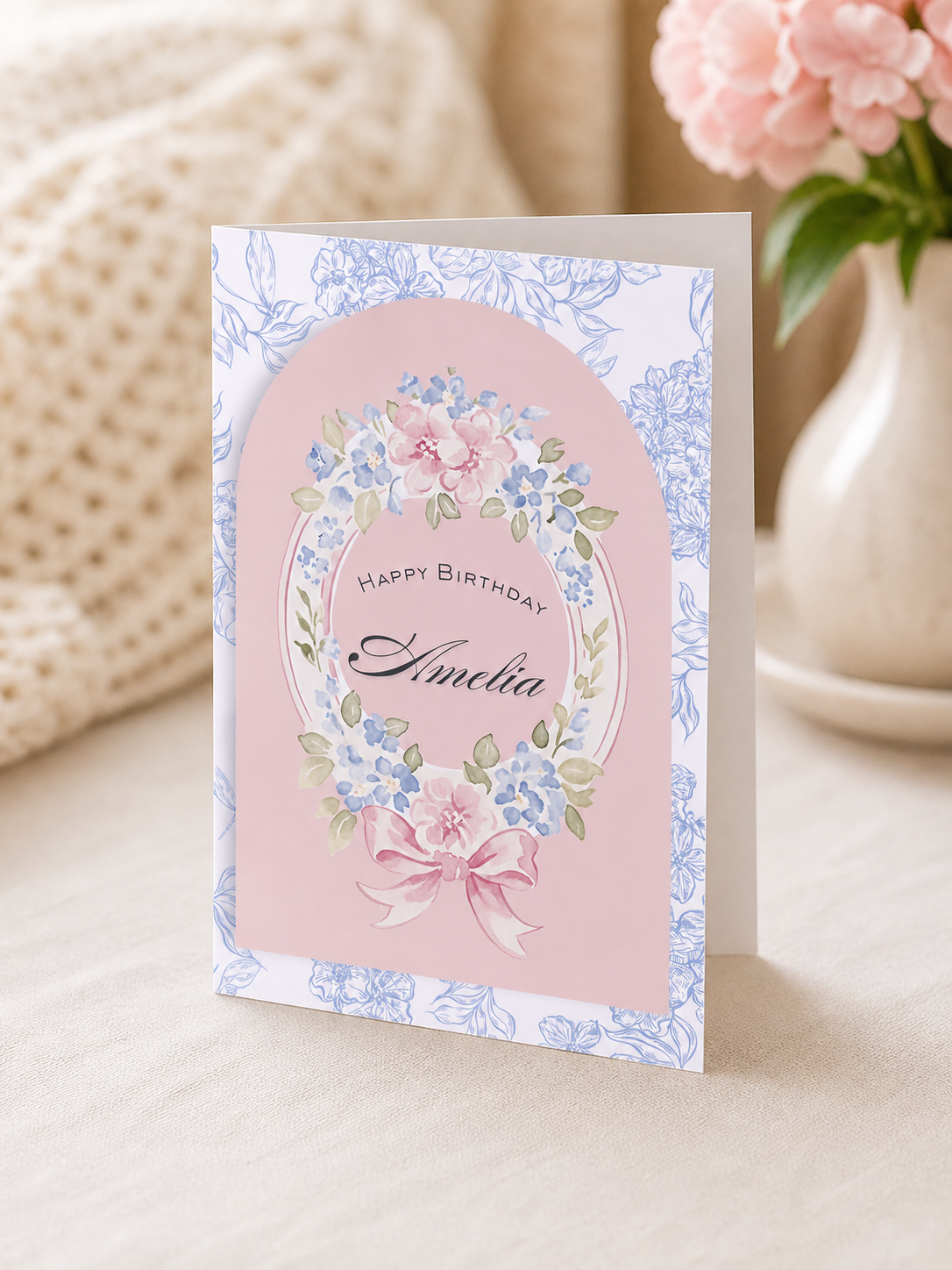 Personalised Floral Birthday Card