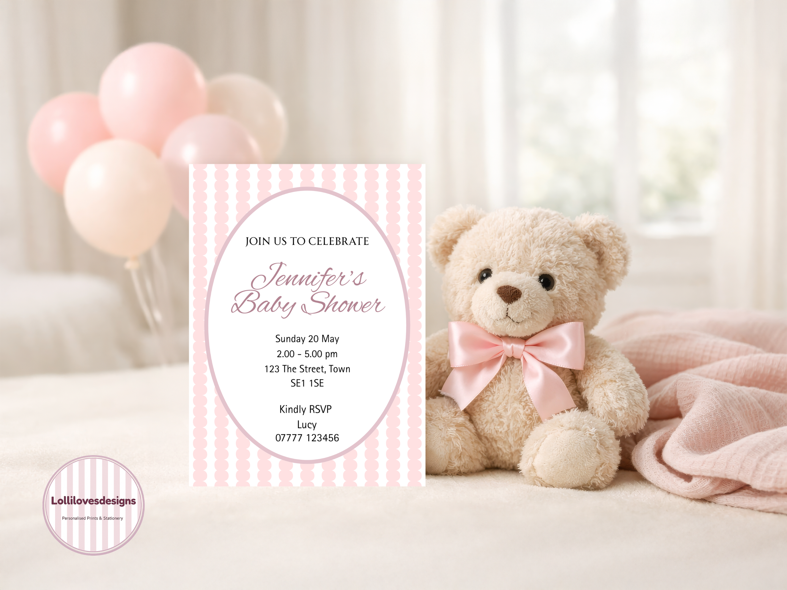 Scallop Stripe Invitation