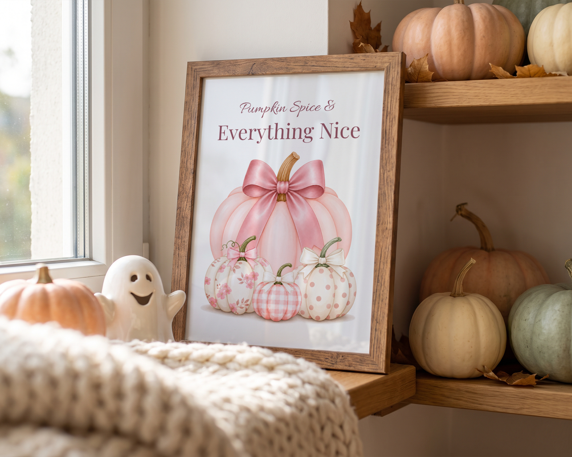 Pink Pumpkin Decor
