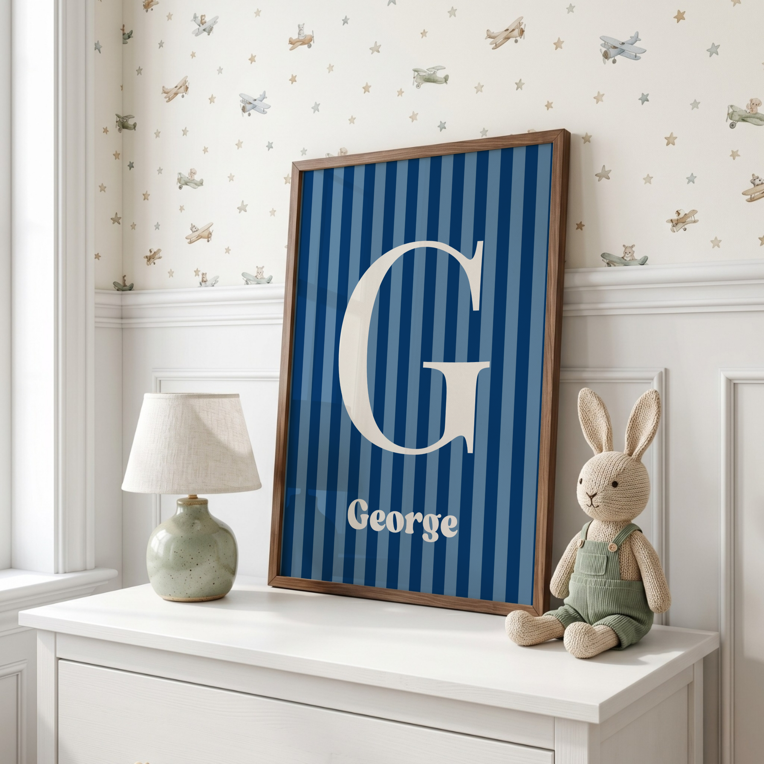Boys Initial Nursery Print