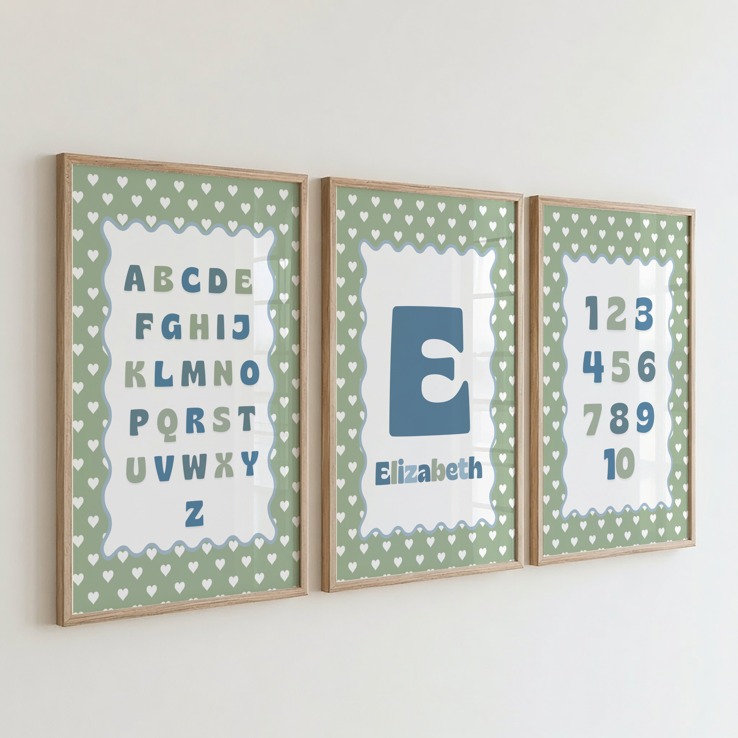 Pastel Custom Name Educational Print Set