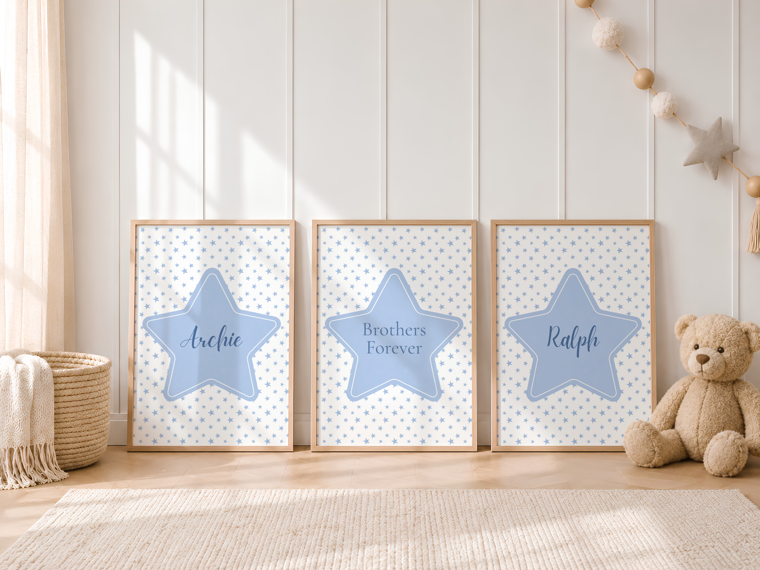 Blue Stars Sibling Print
