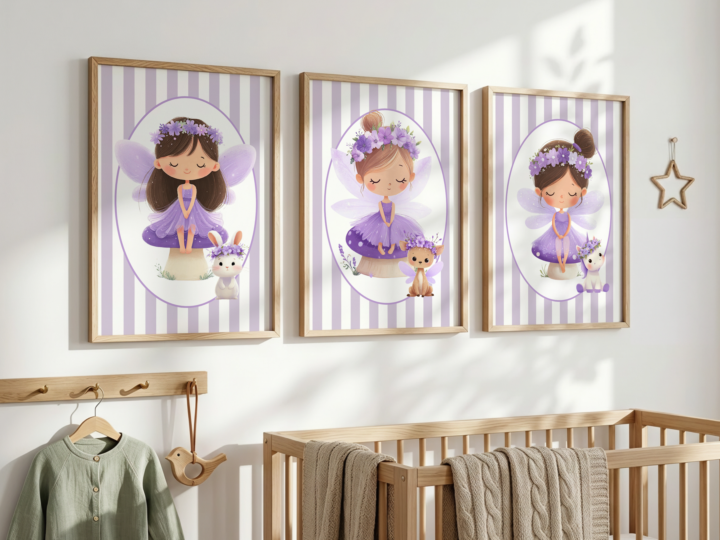 Purple Fairy Print Set