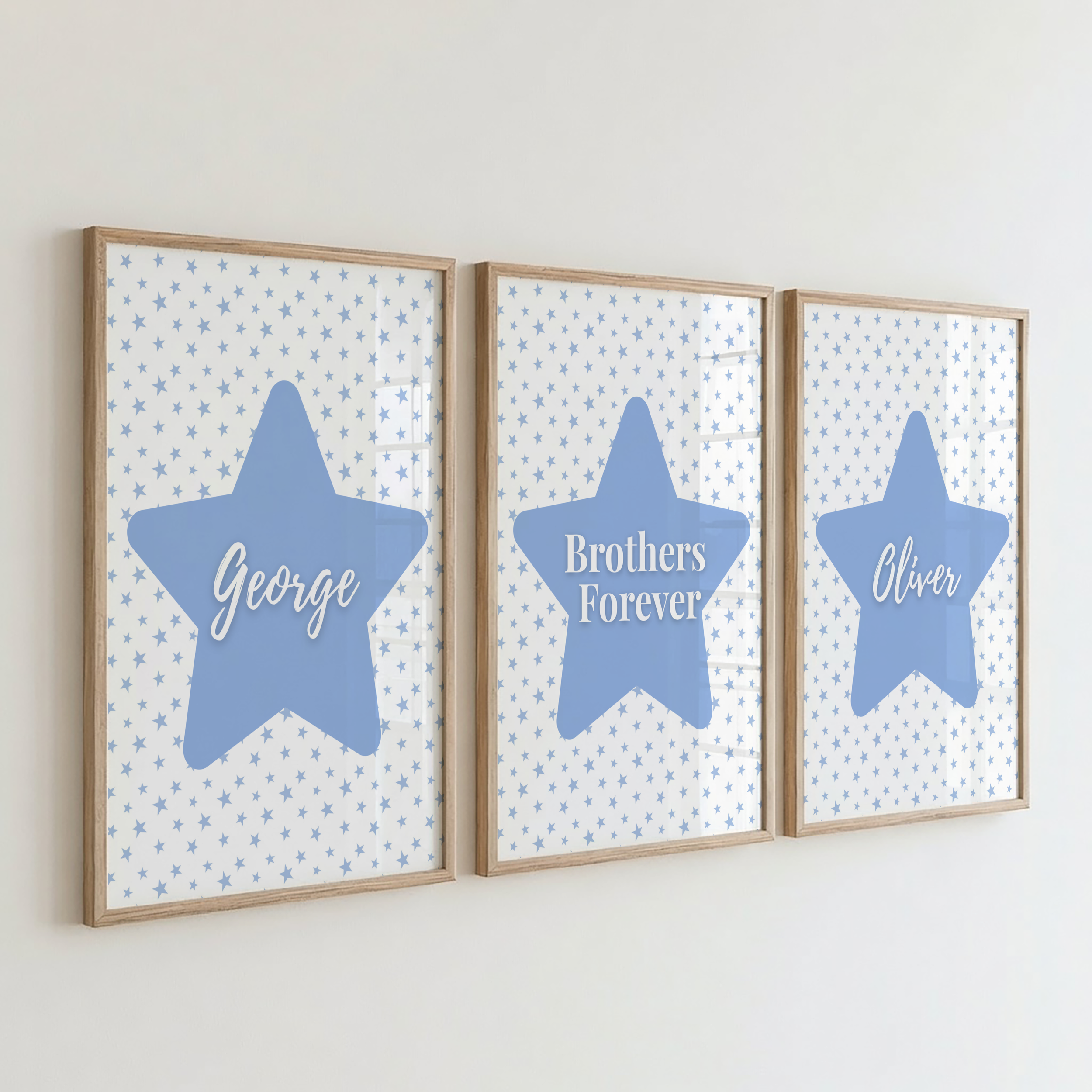 Blue Stars Brothers Print Set