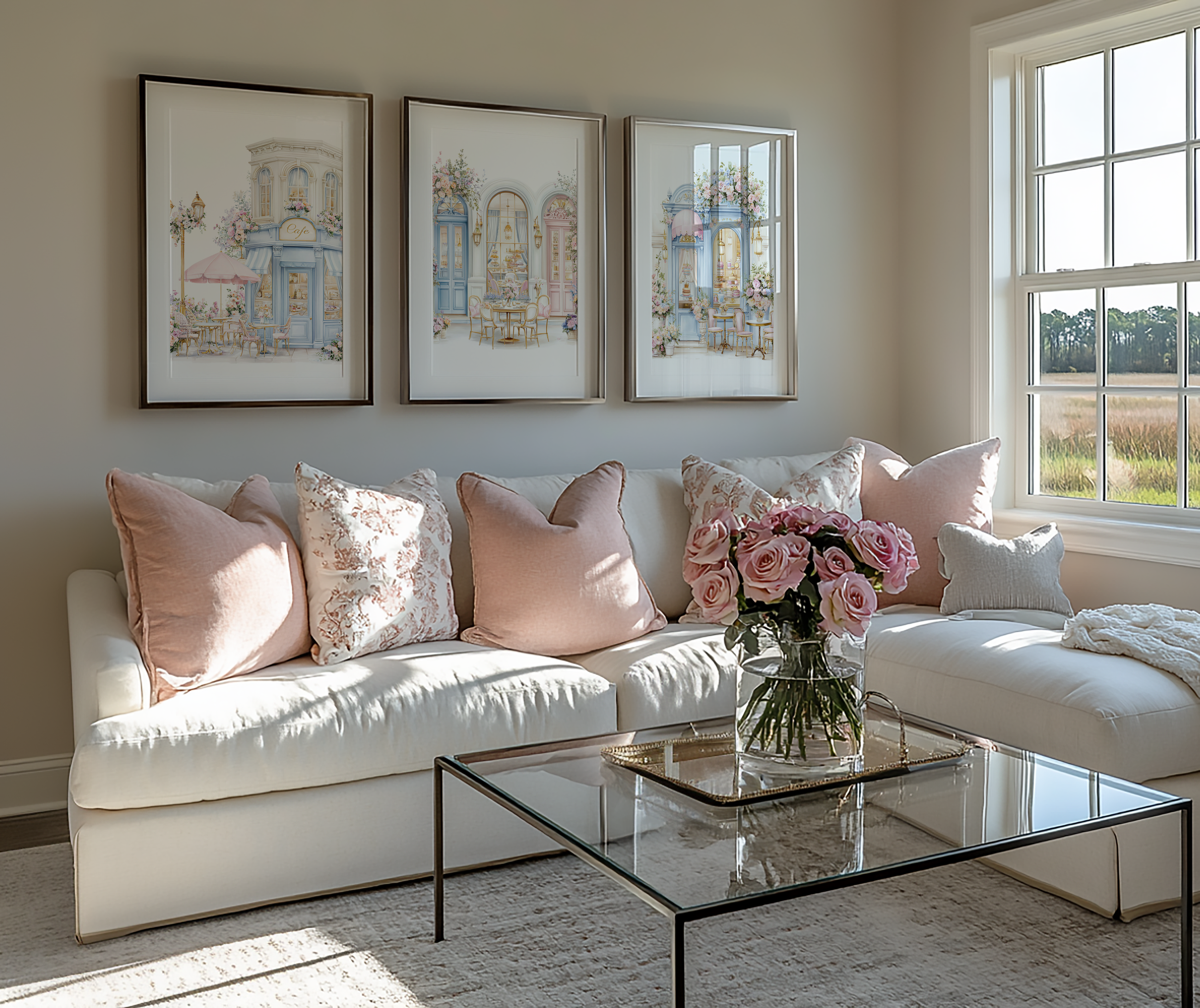 French Cafe Pastel Print Set