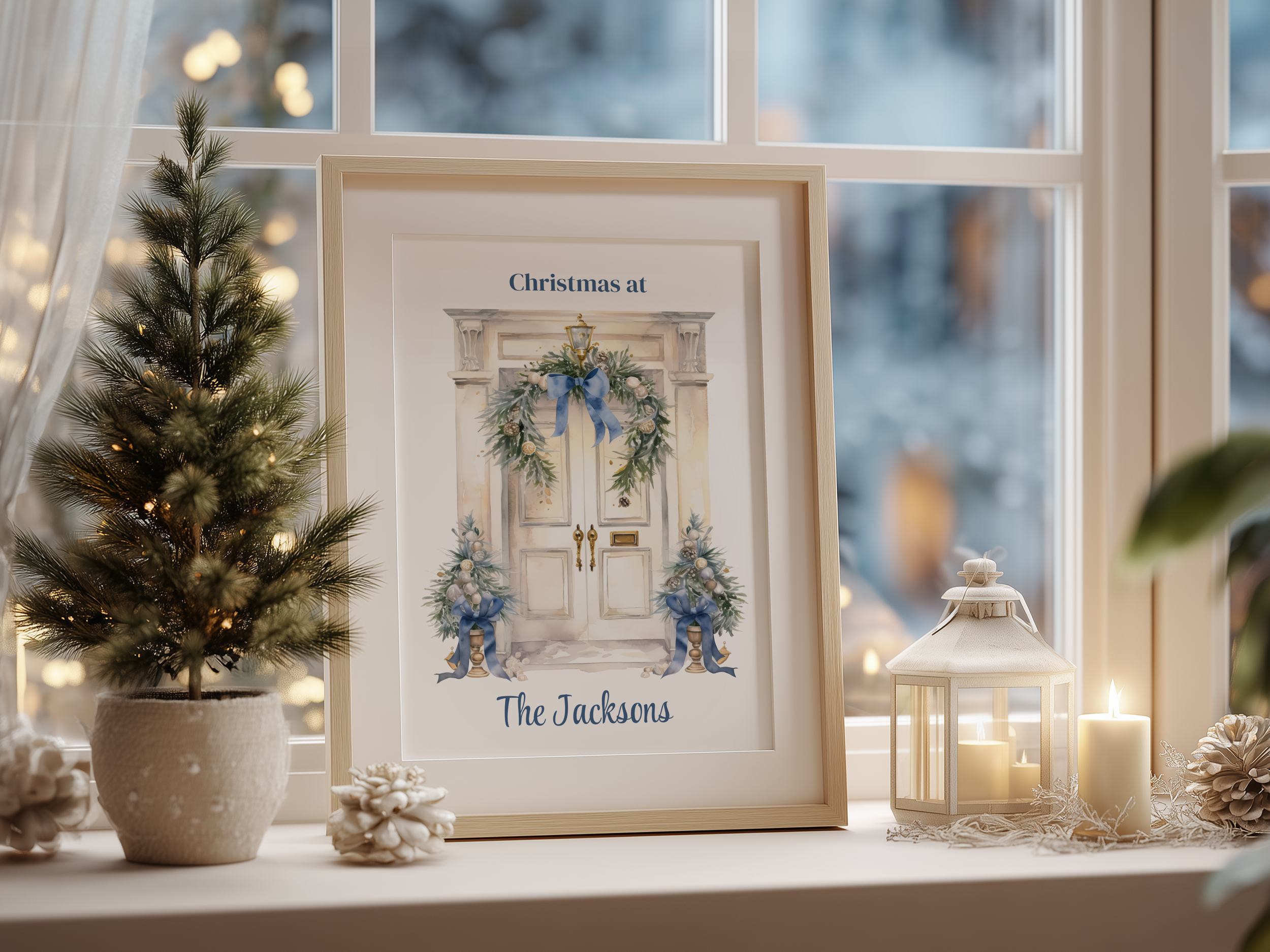 Personalised Christmas Family Print