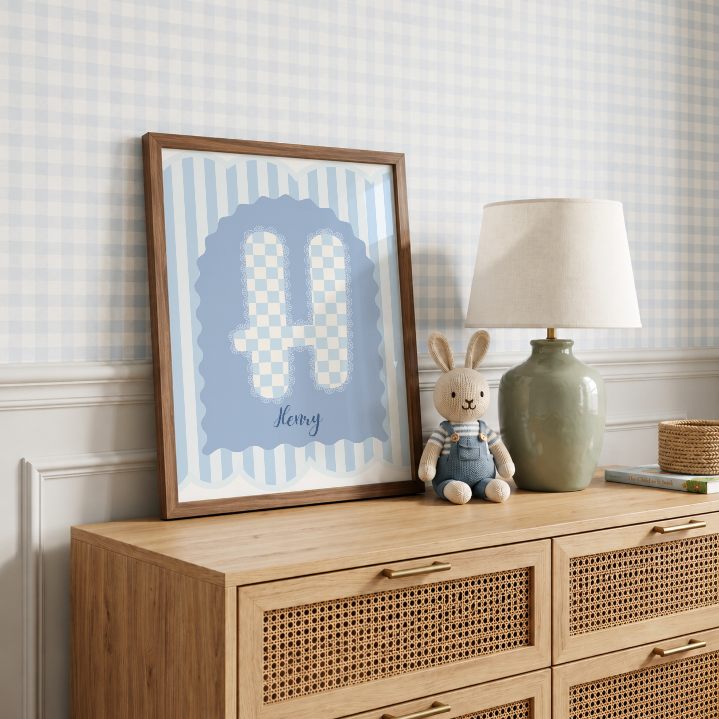 Wavy Stripe Custom Name Print
