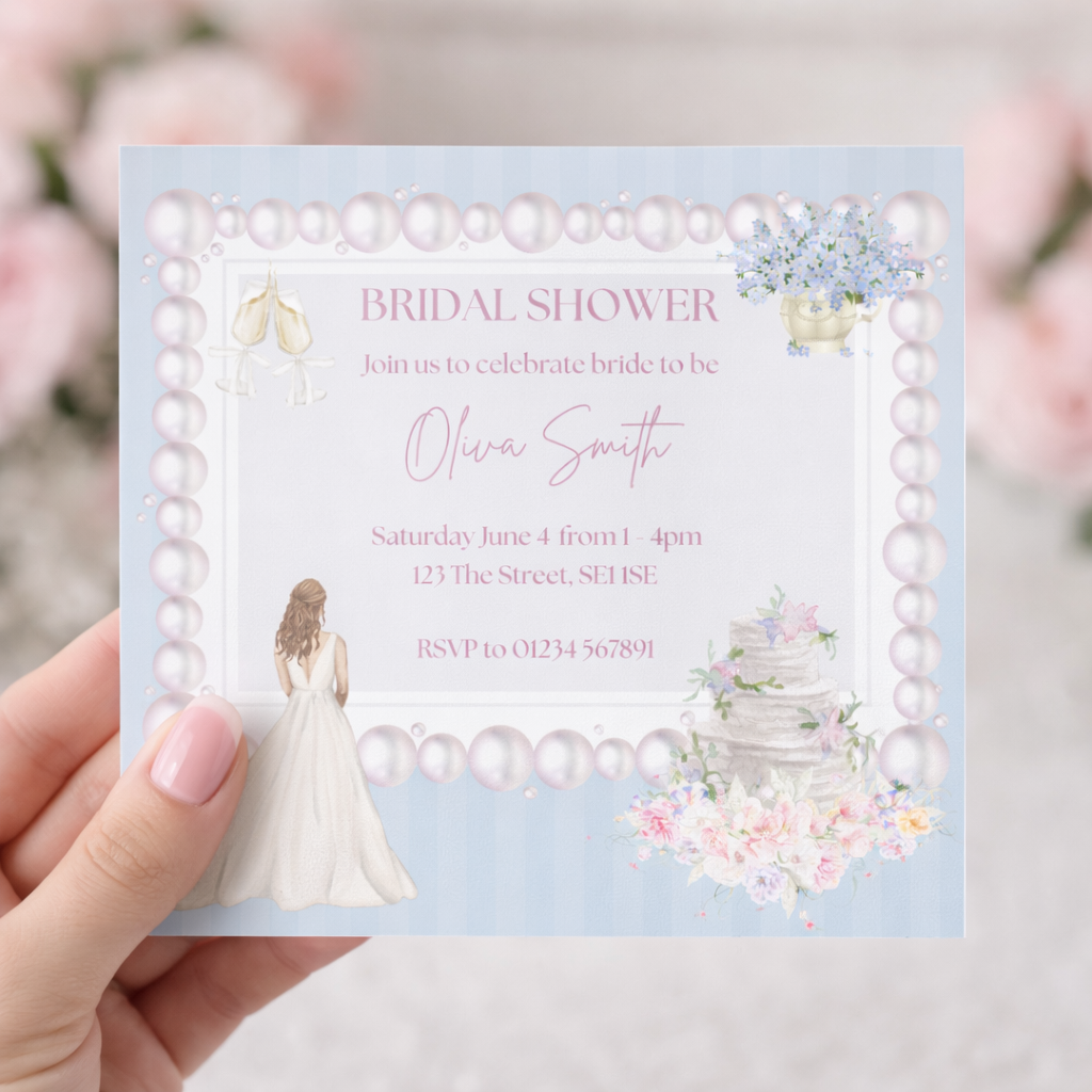 Pearl Theme Save the Date Invite