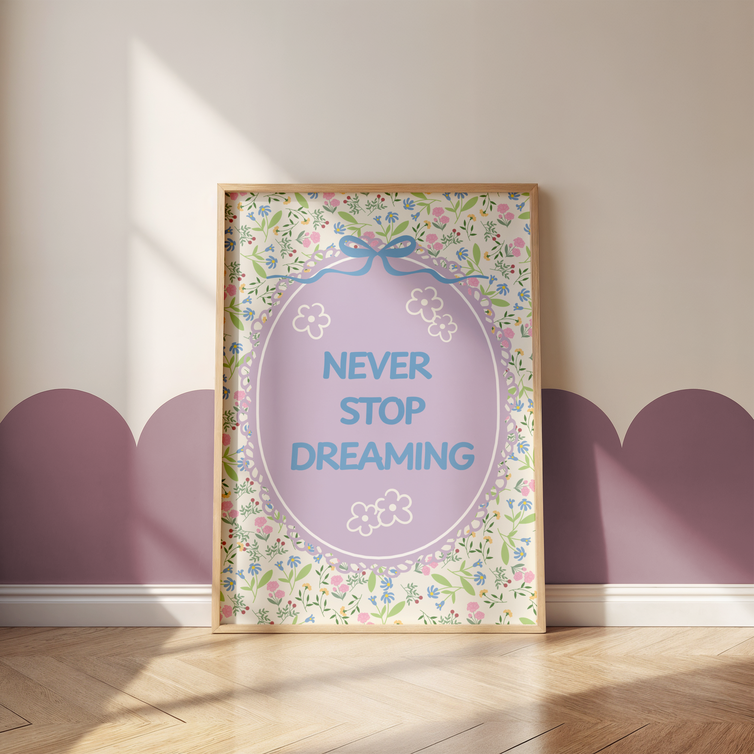 Mauve Pastel Floral Print