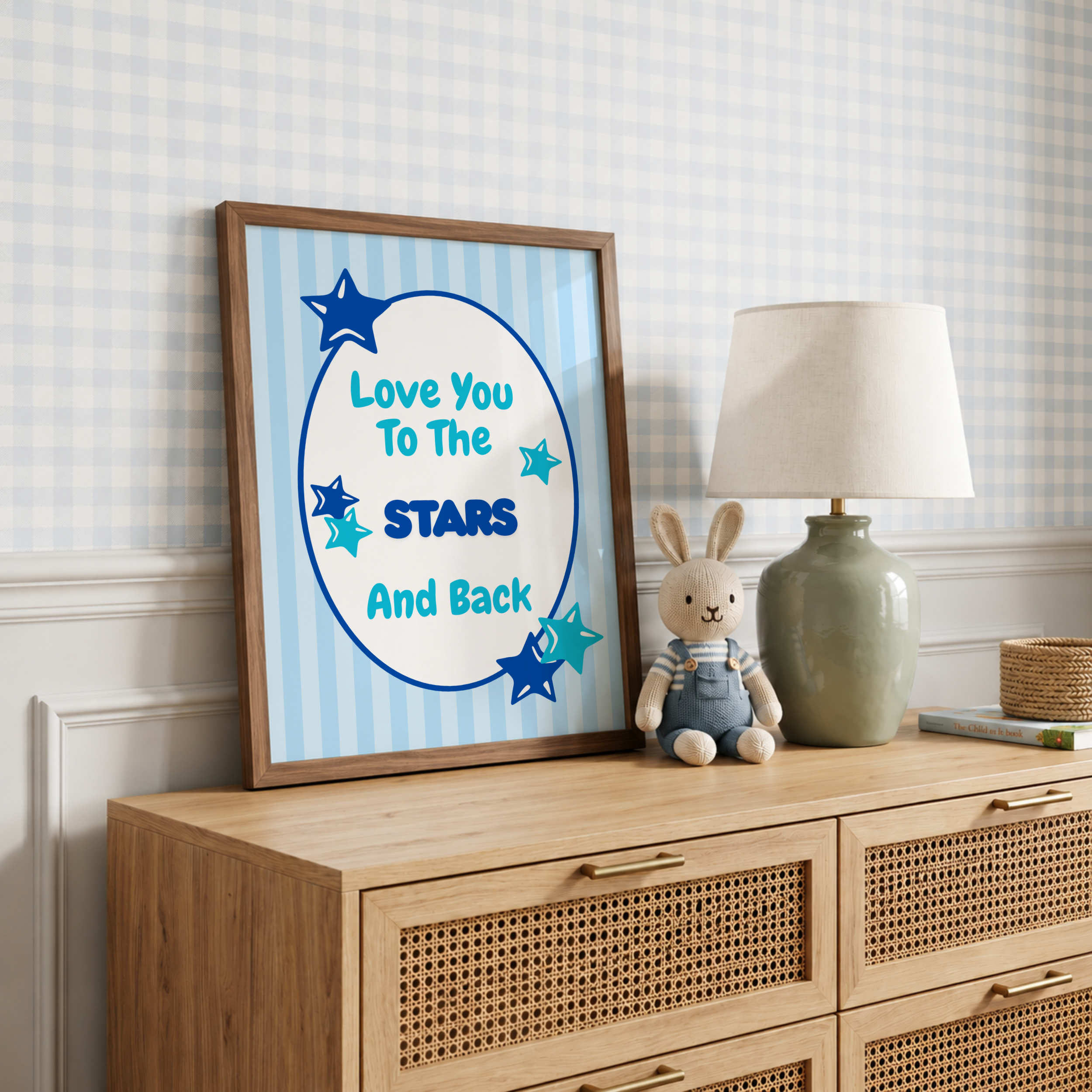 Blue Stripe To The Stars & Back Print