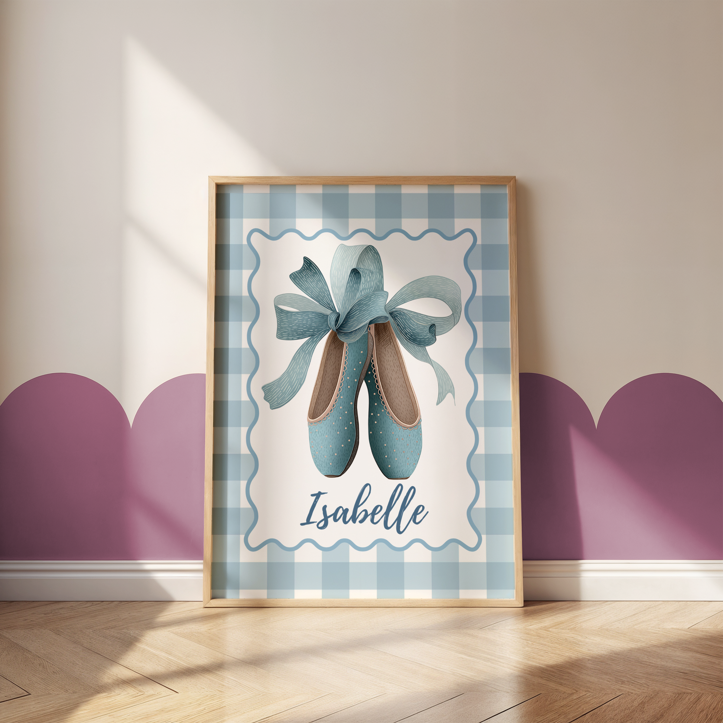 Blue Ballet Shoes Print