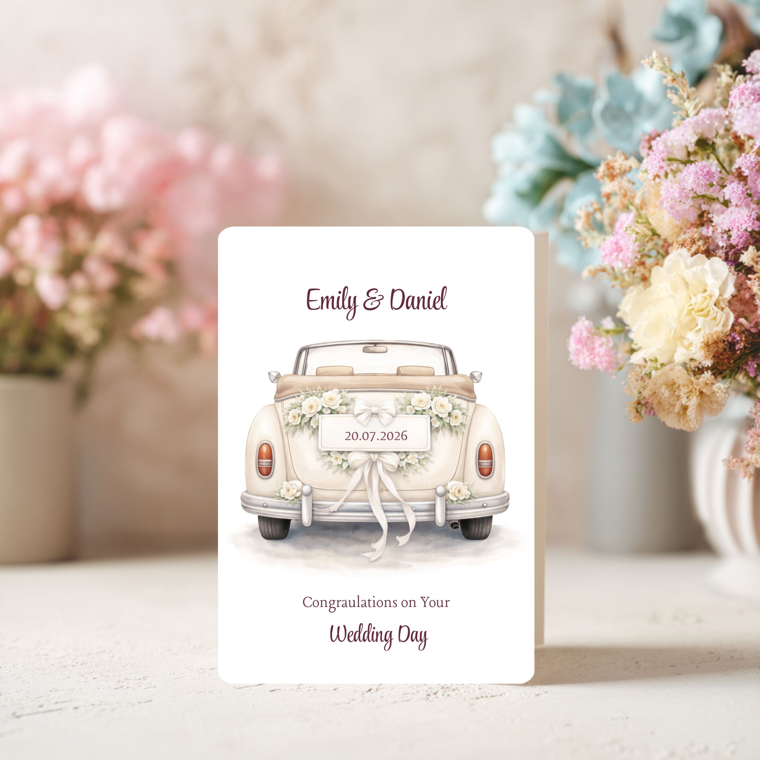 Custom Wedding Day Card