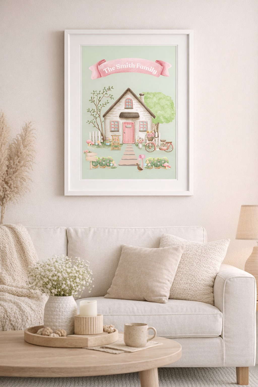 A4 on Wall in White Frame.png