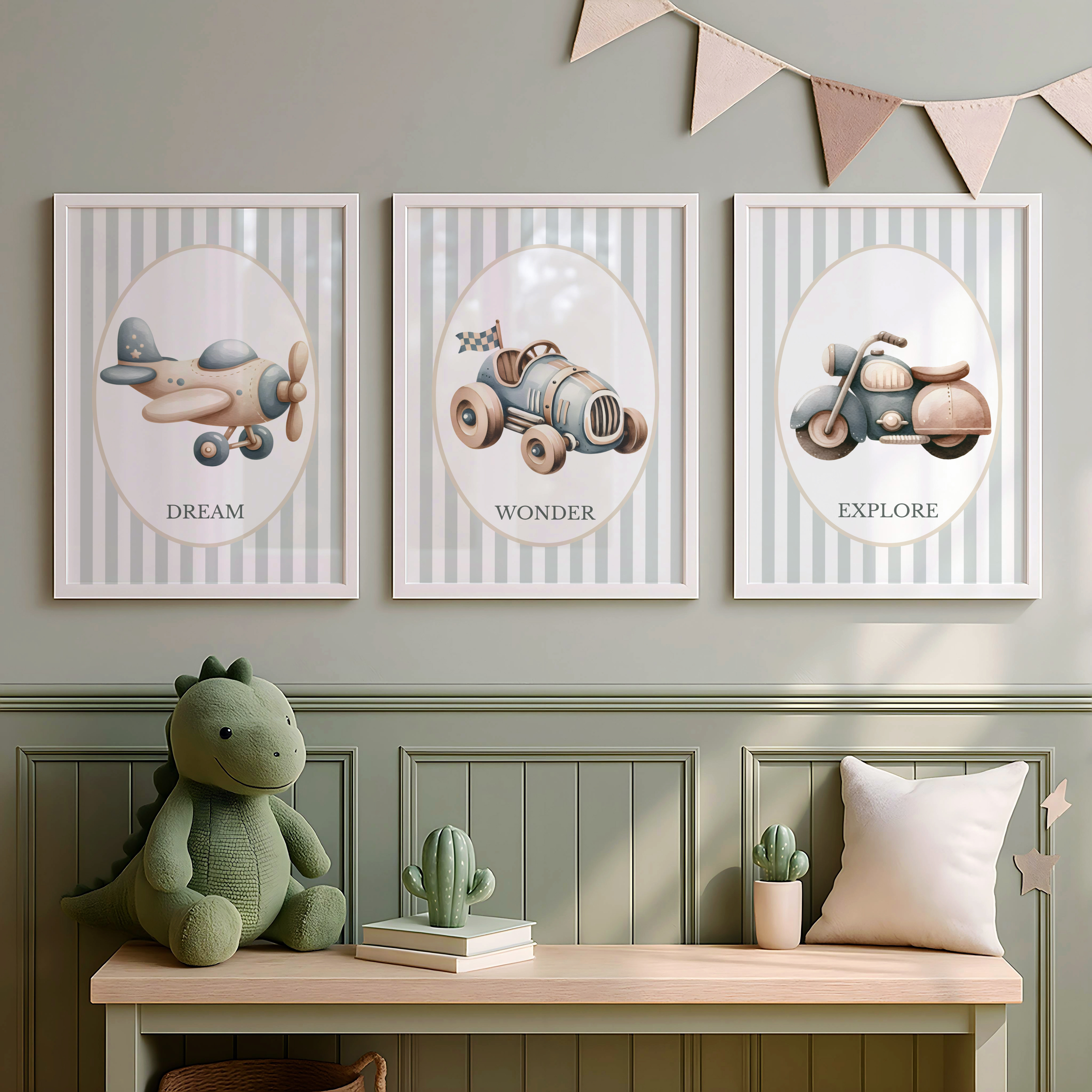 Vintage Vehicle Print Set
