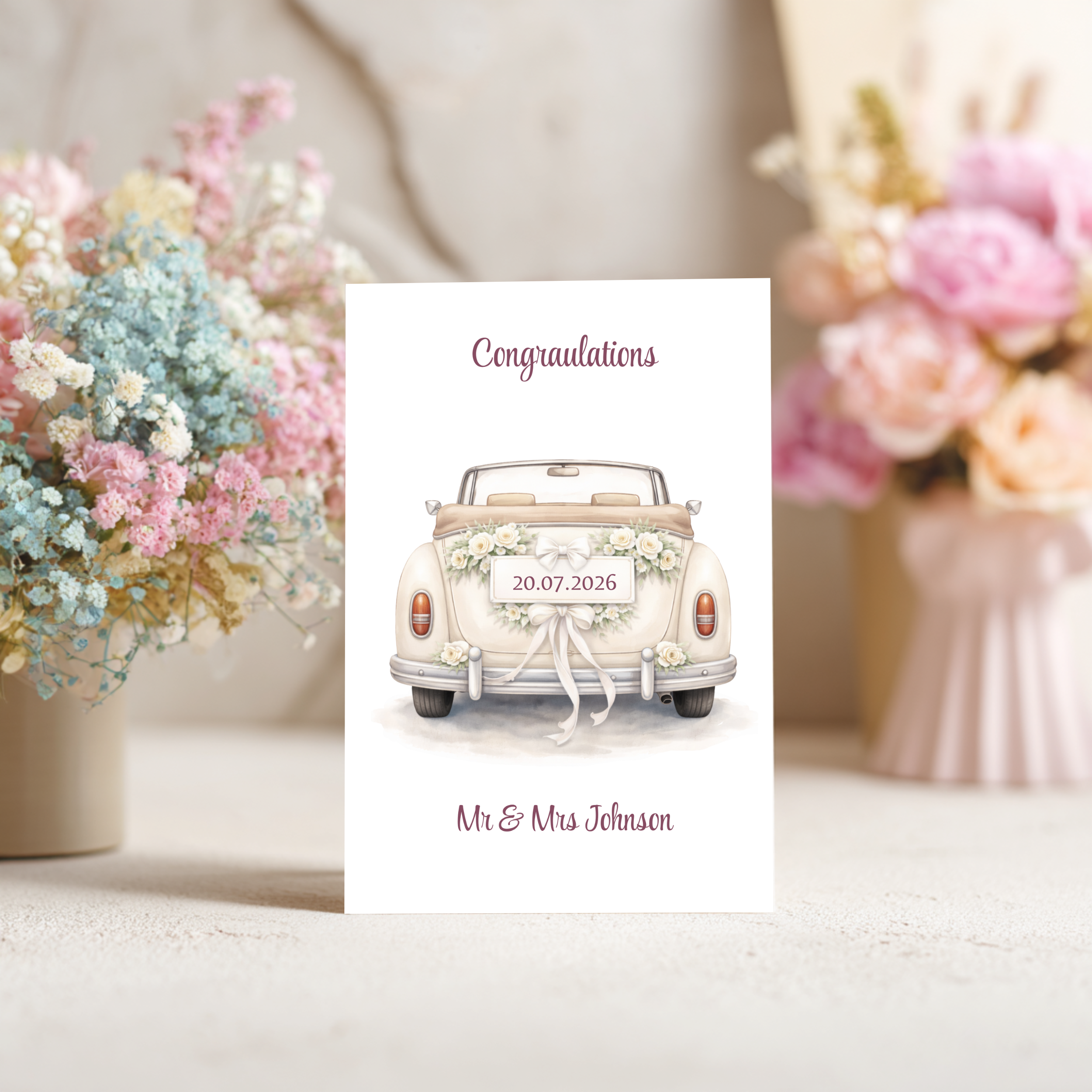 Mr & Mrs Personalised Wedding Card