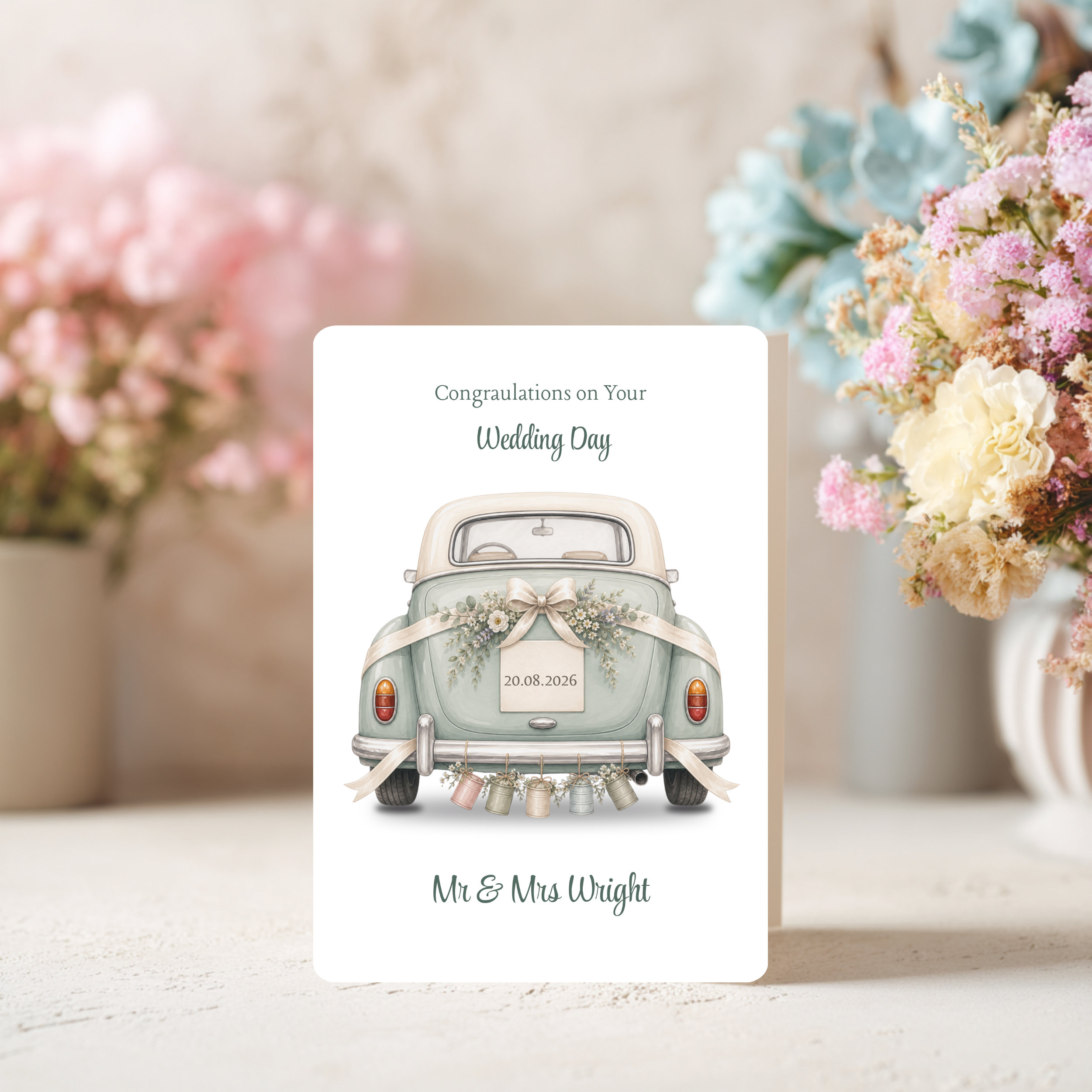 Custom Wedding Day Card