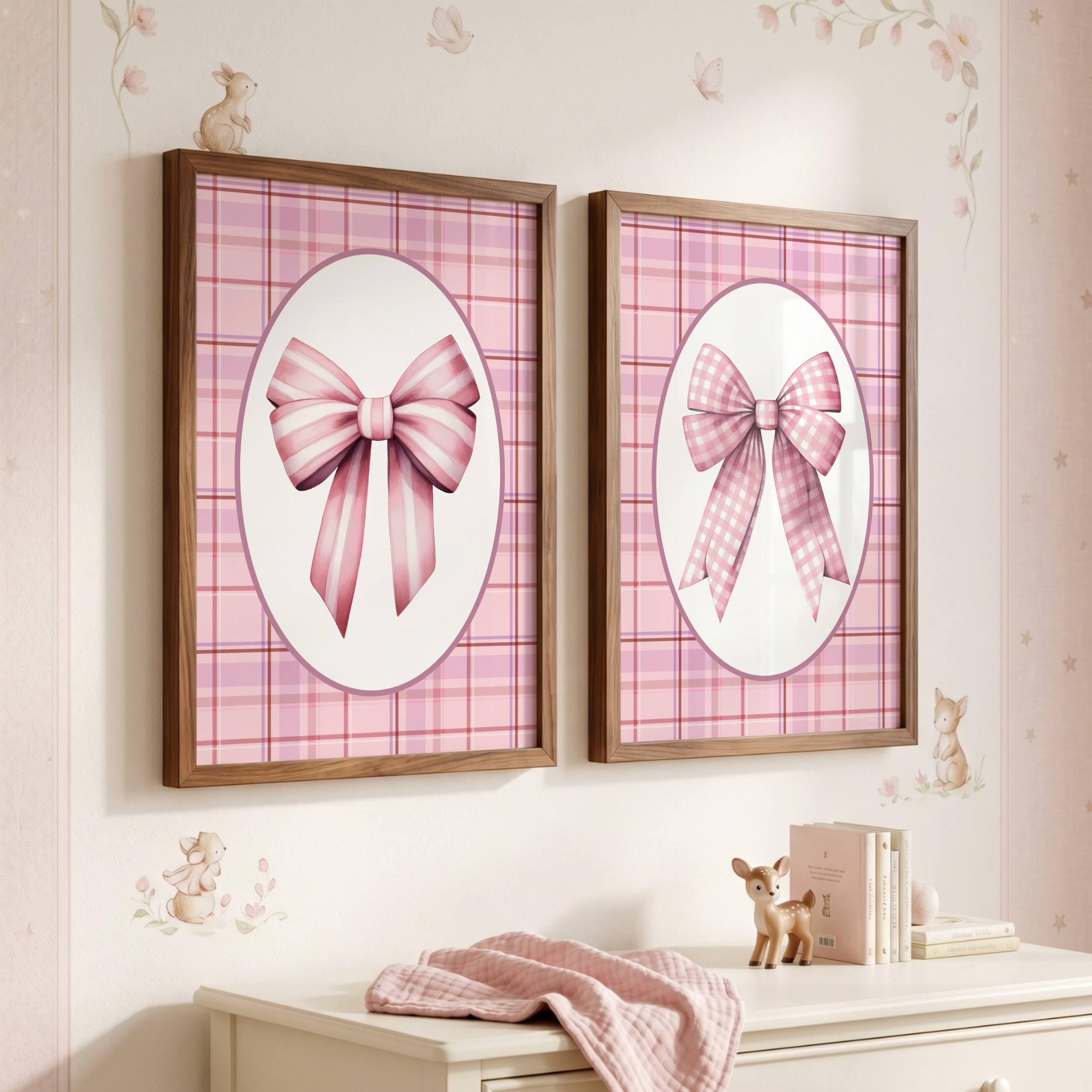 Pastel Bow Print Set