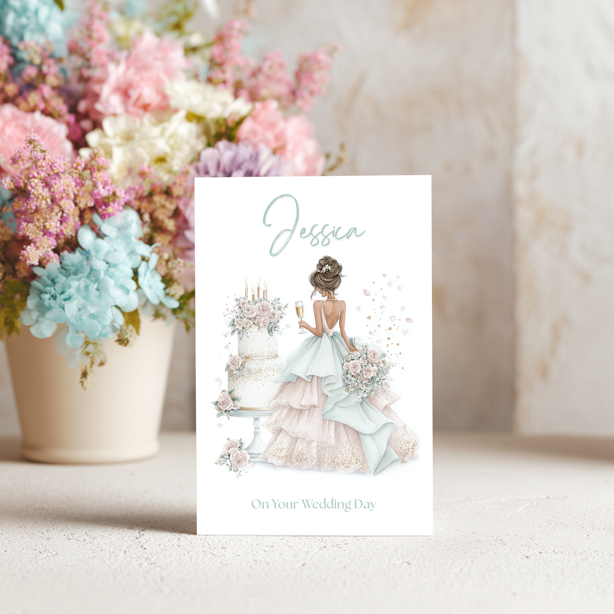 Personalised Name On Your Wedding Day Card