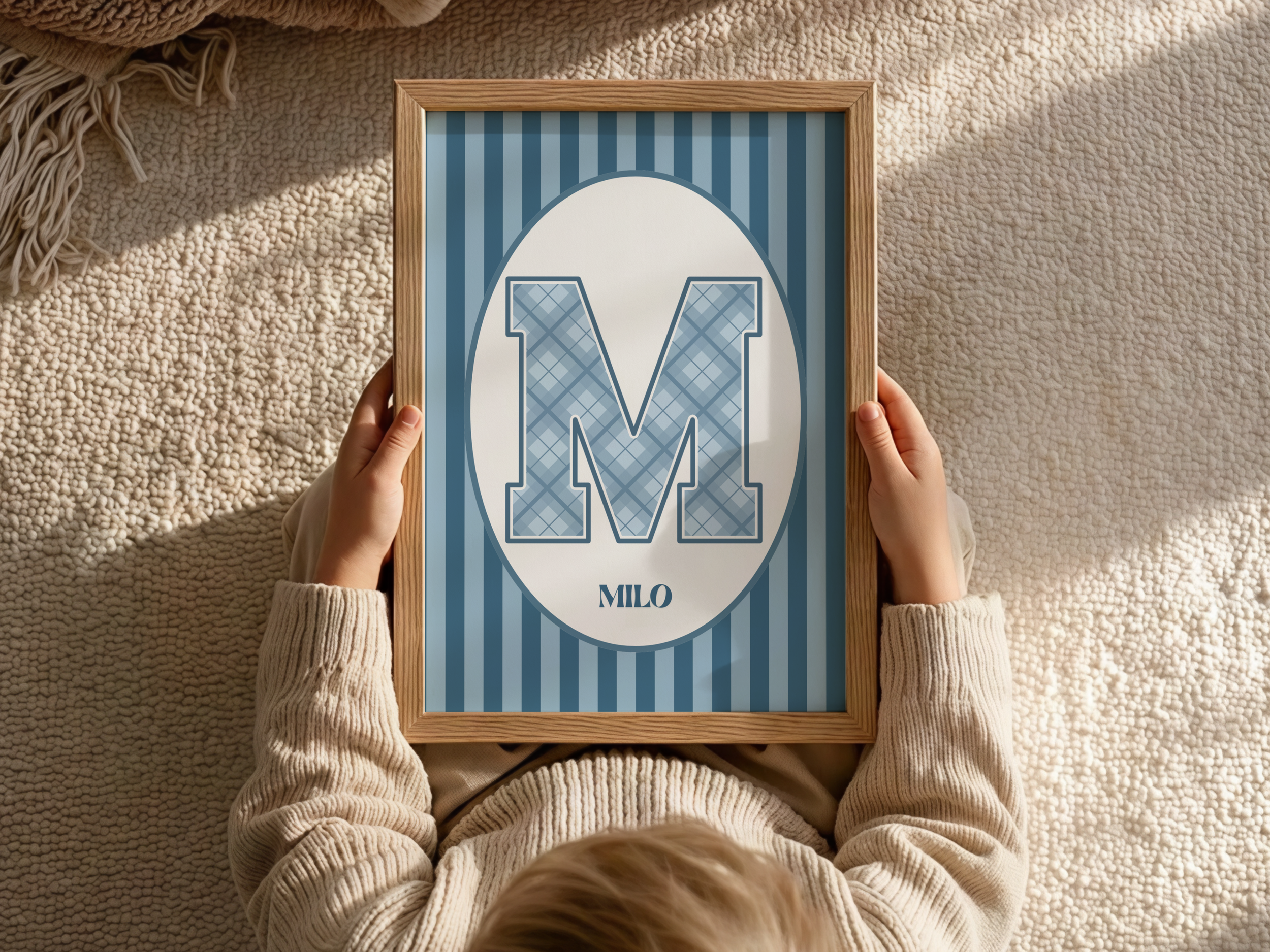 Dark Blue Stripe Custom Print