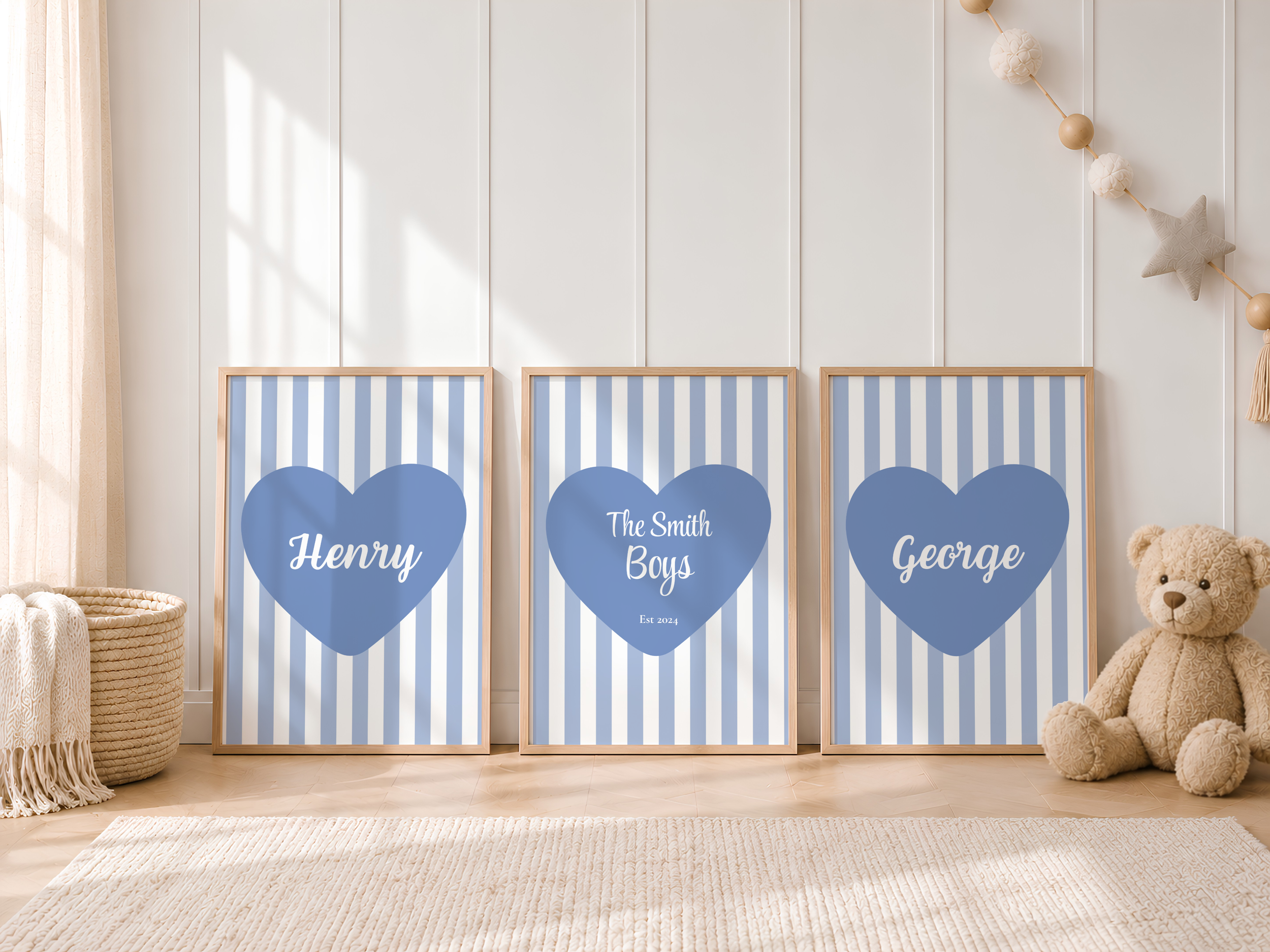 Blue Stars Sibling Print