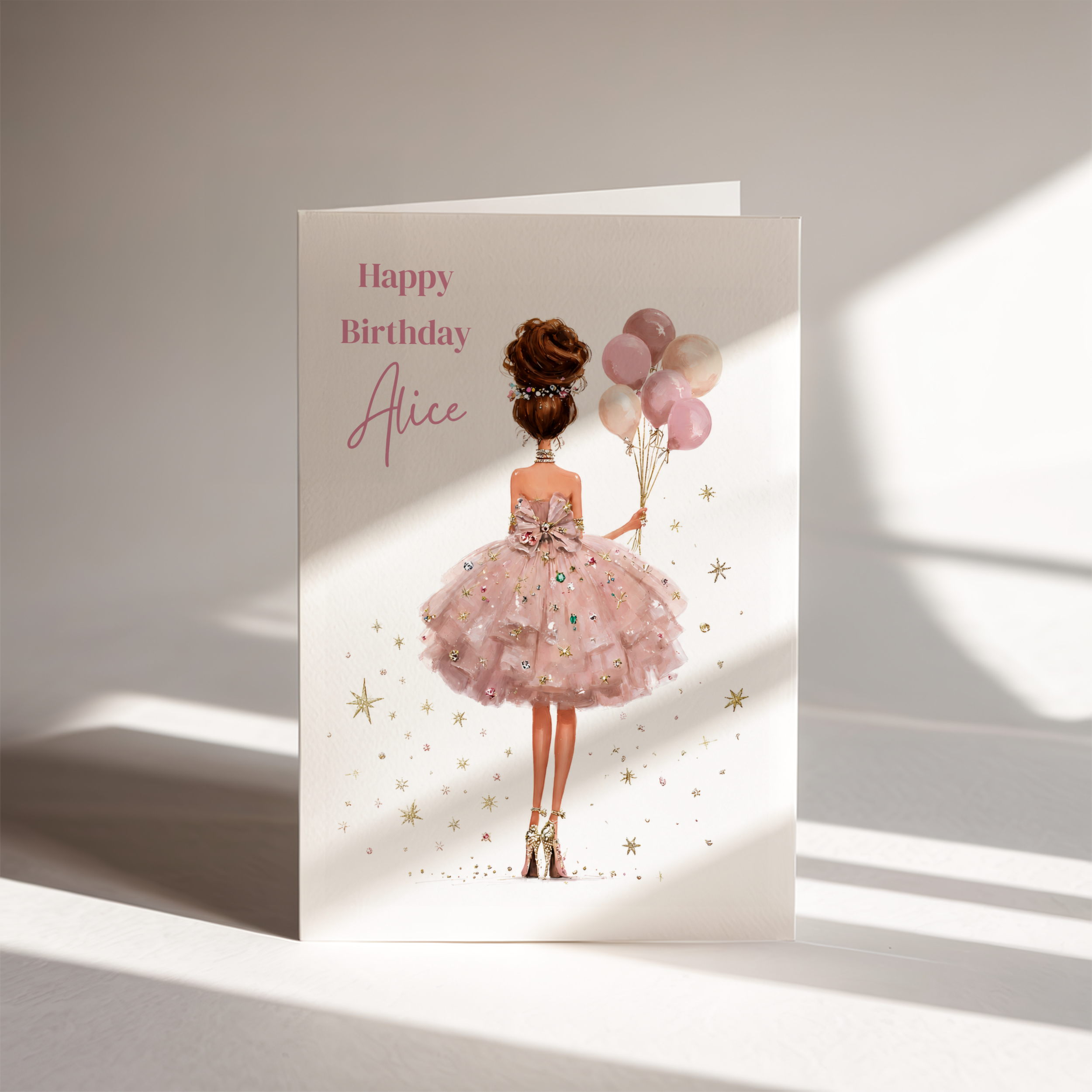 Personalised Birthday Card for Girls