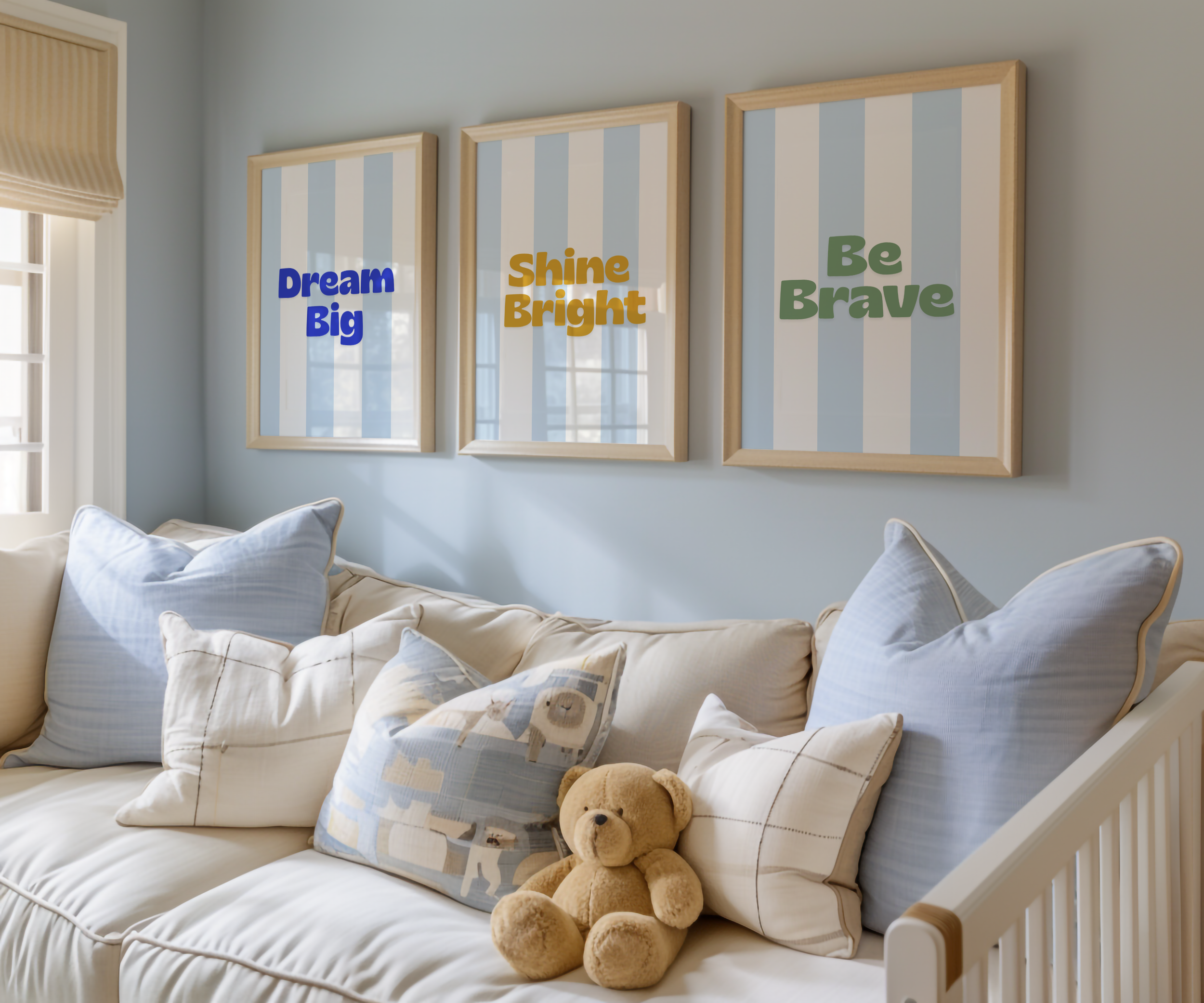 Blue Stripe Affirmation Print Set (Digital Download)