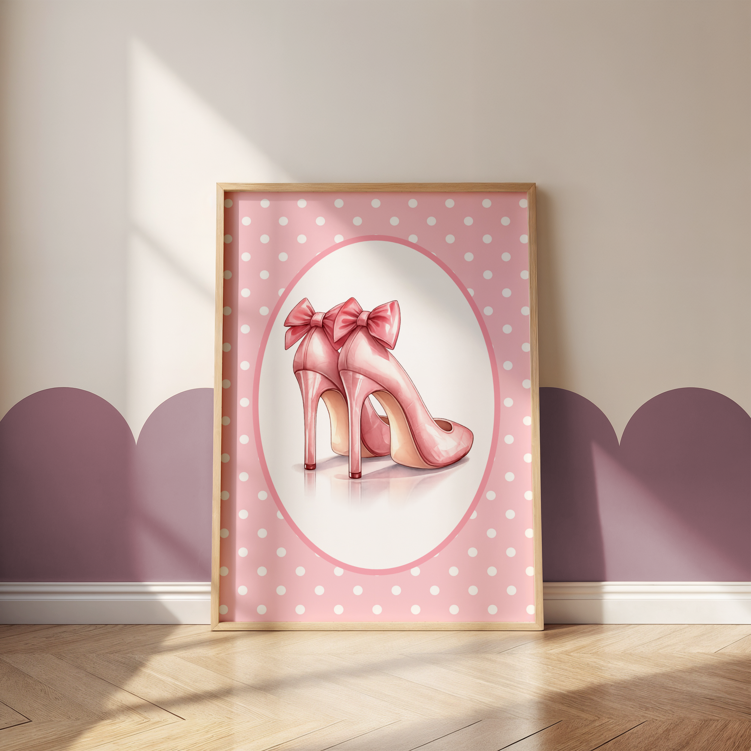 Pink Shoe Fashion Print