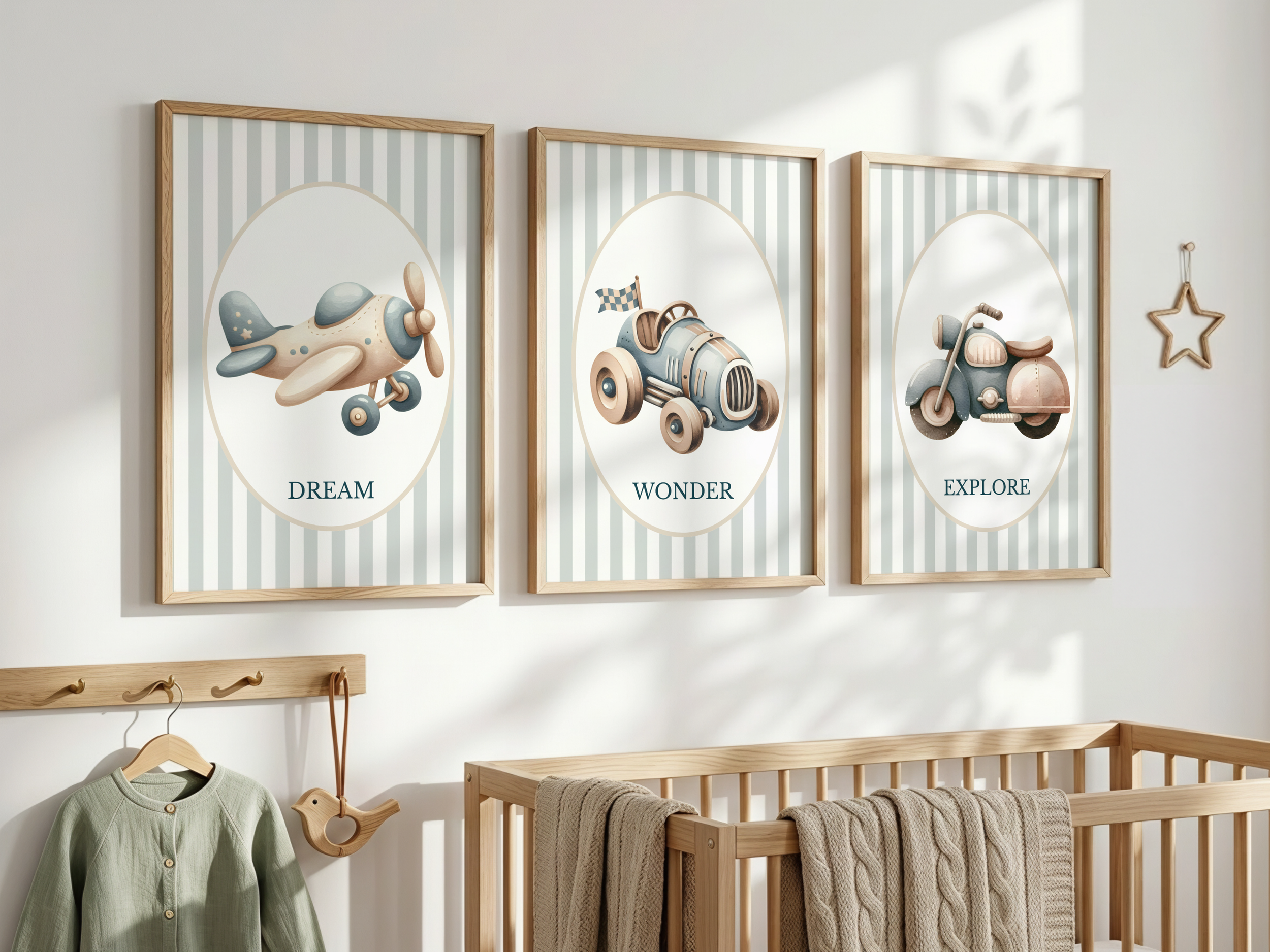 Boys Nursery Wall Art Set