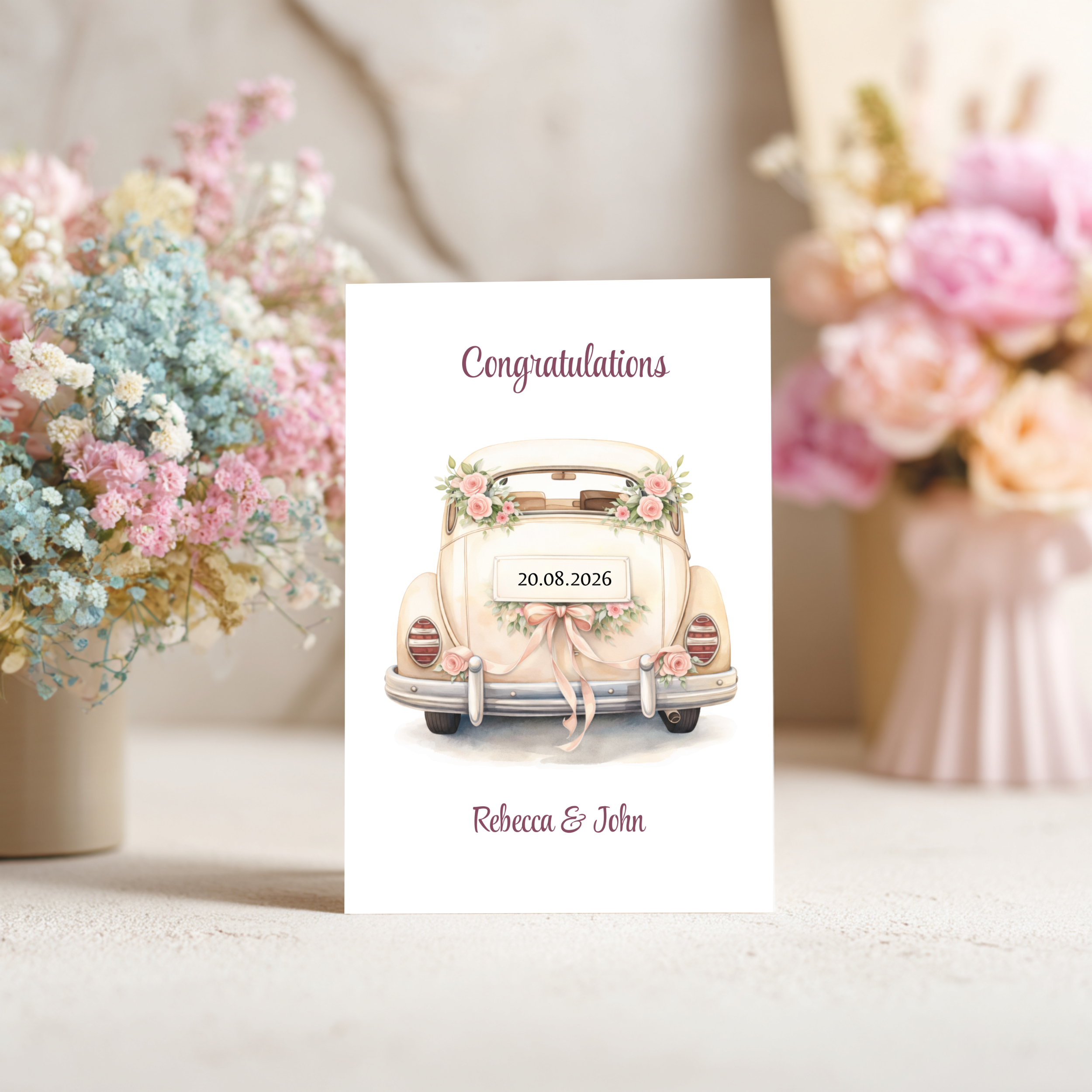 Personalised Wedding Day Card 
