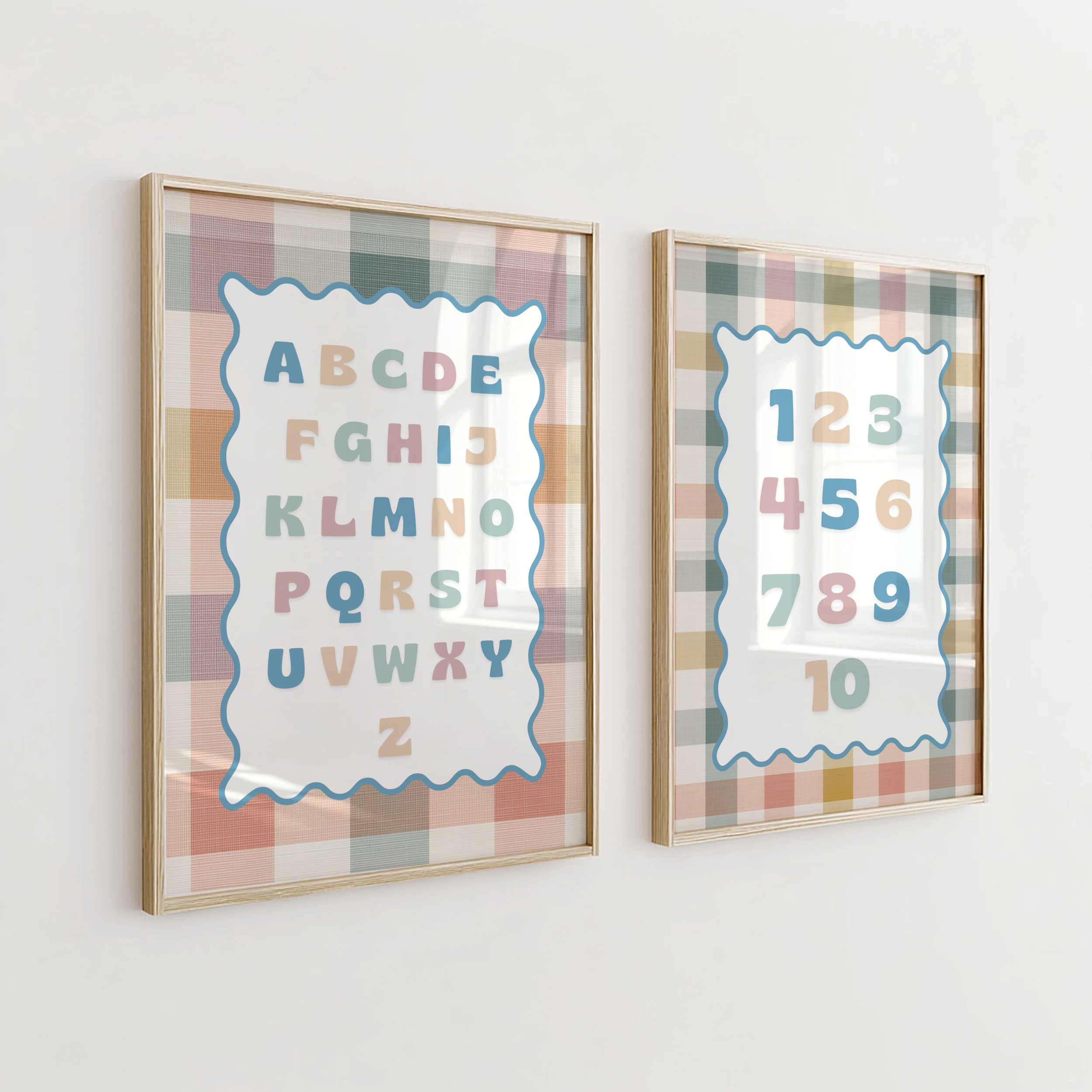Pastel Alphabet & Numbers Print Set