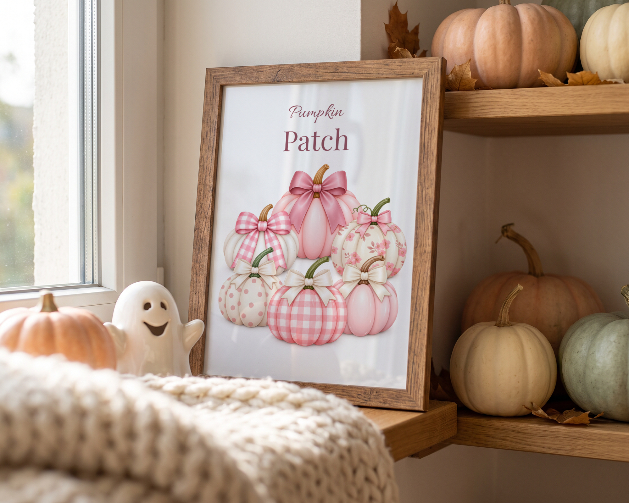 Pink Pumpkin Patch Wall Art