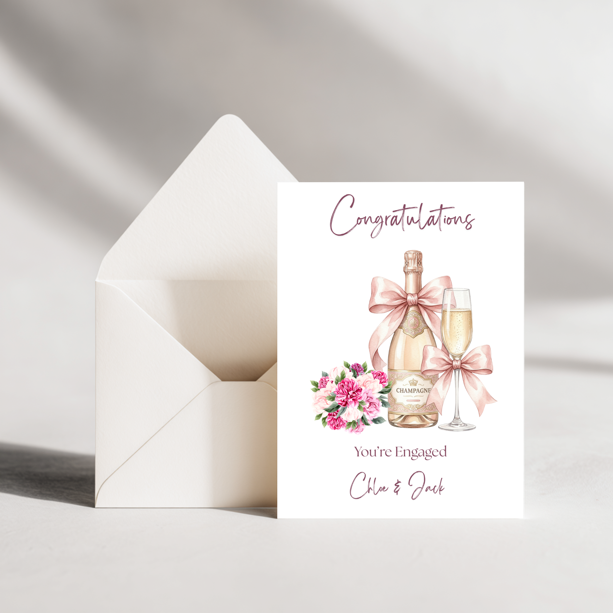 Congratulations You're Engaged Personalised Card