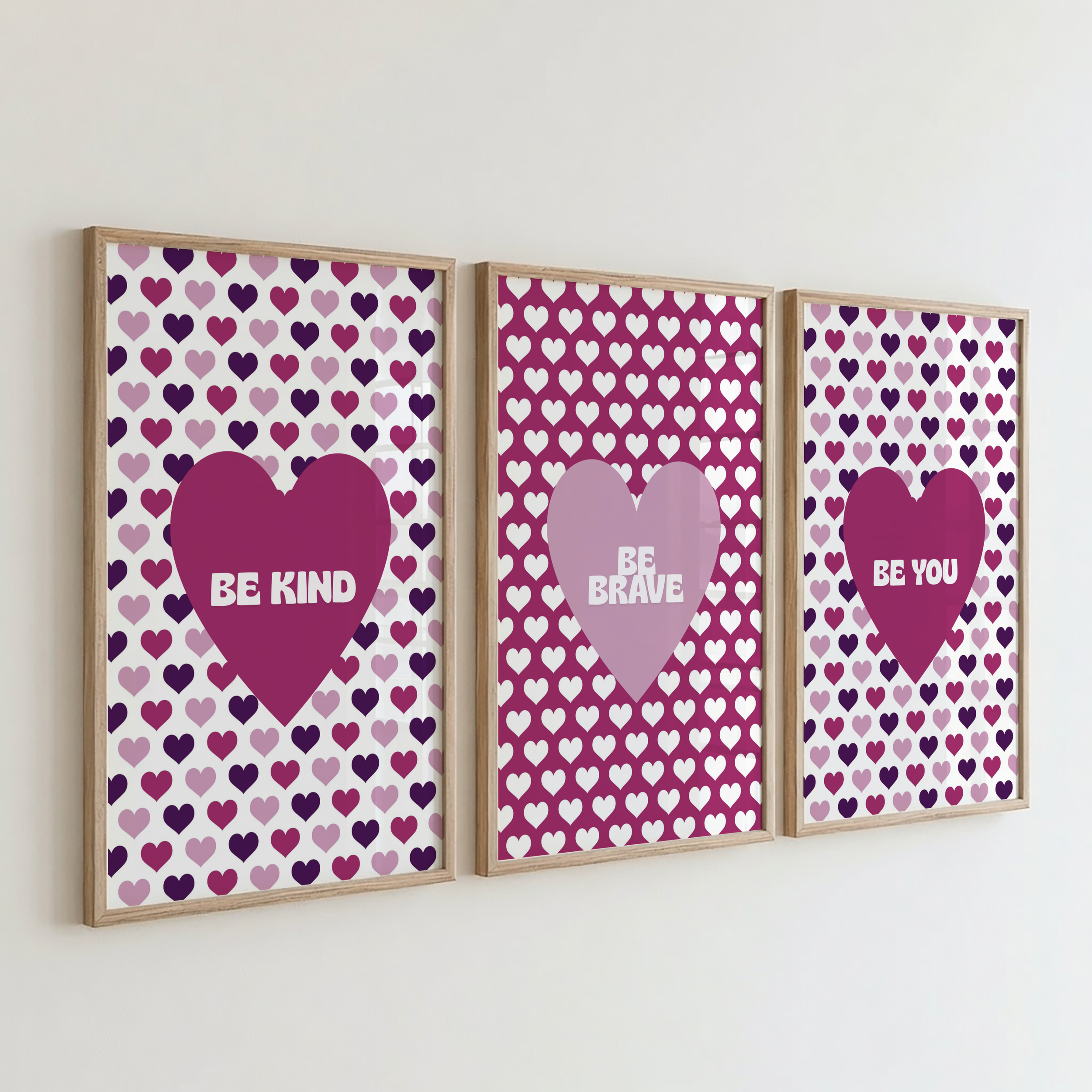 Purple & Pink Spot Print Set
