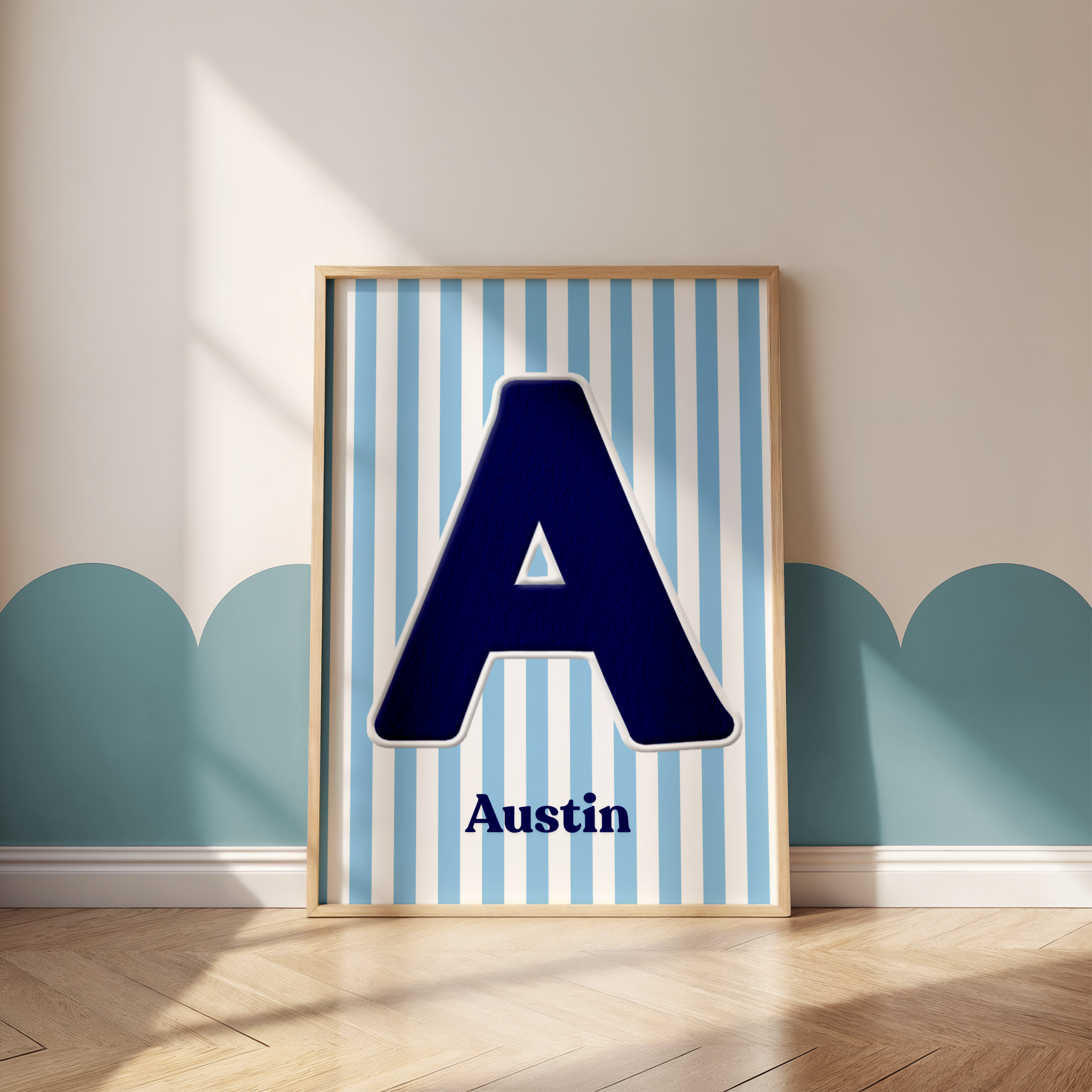Pastel Stripe Name Print