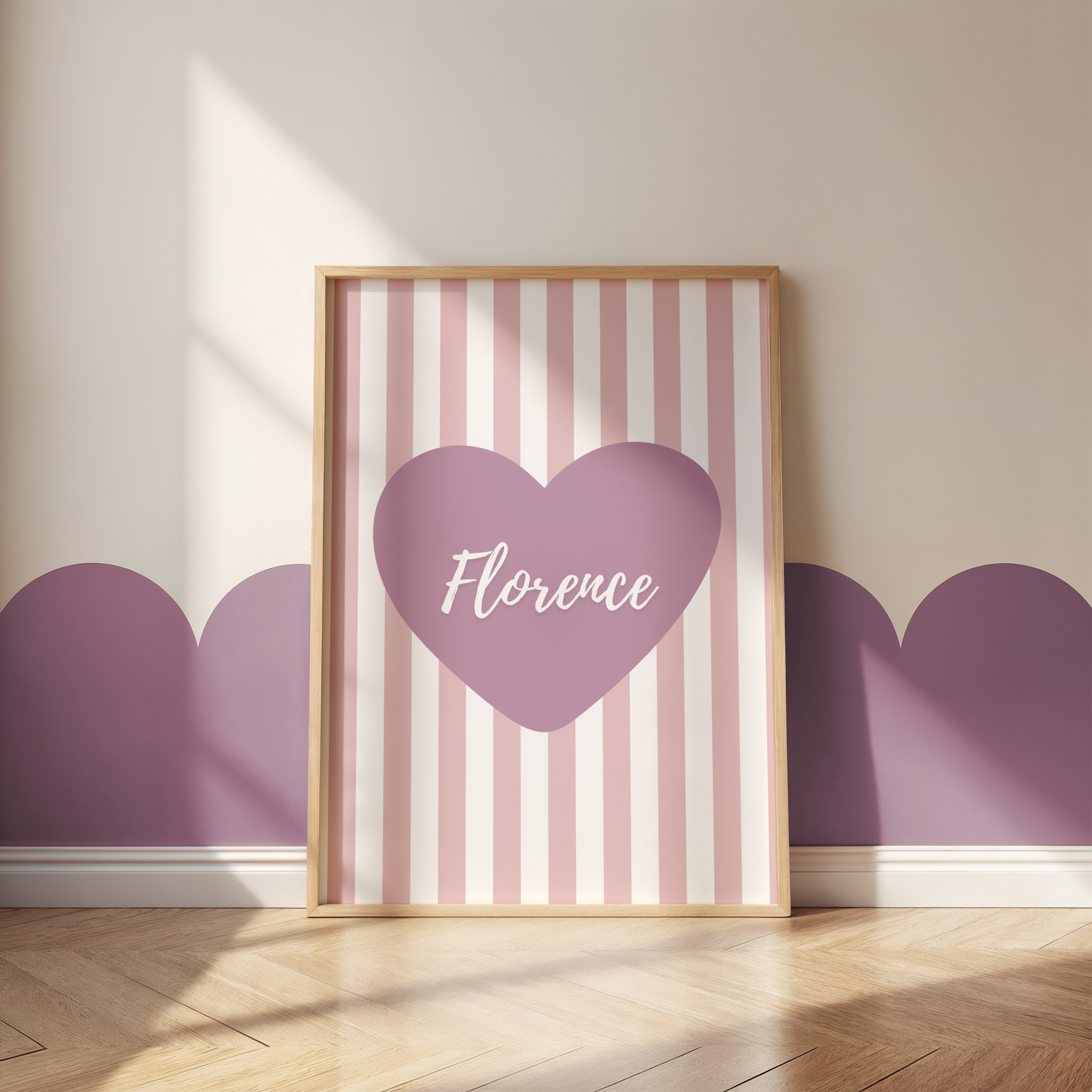 Pastel Stripe Name Print