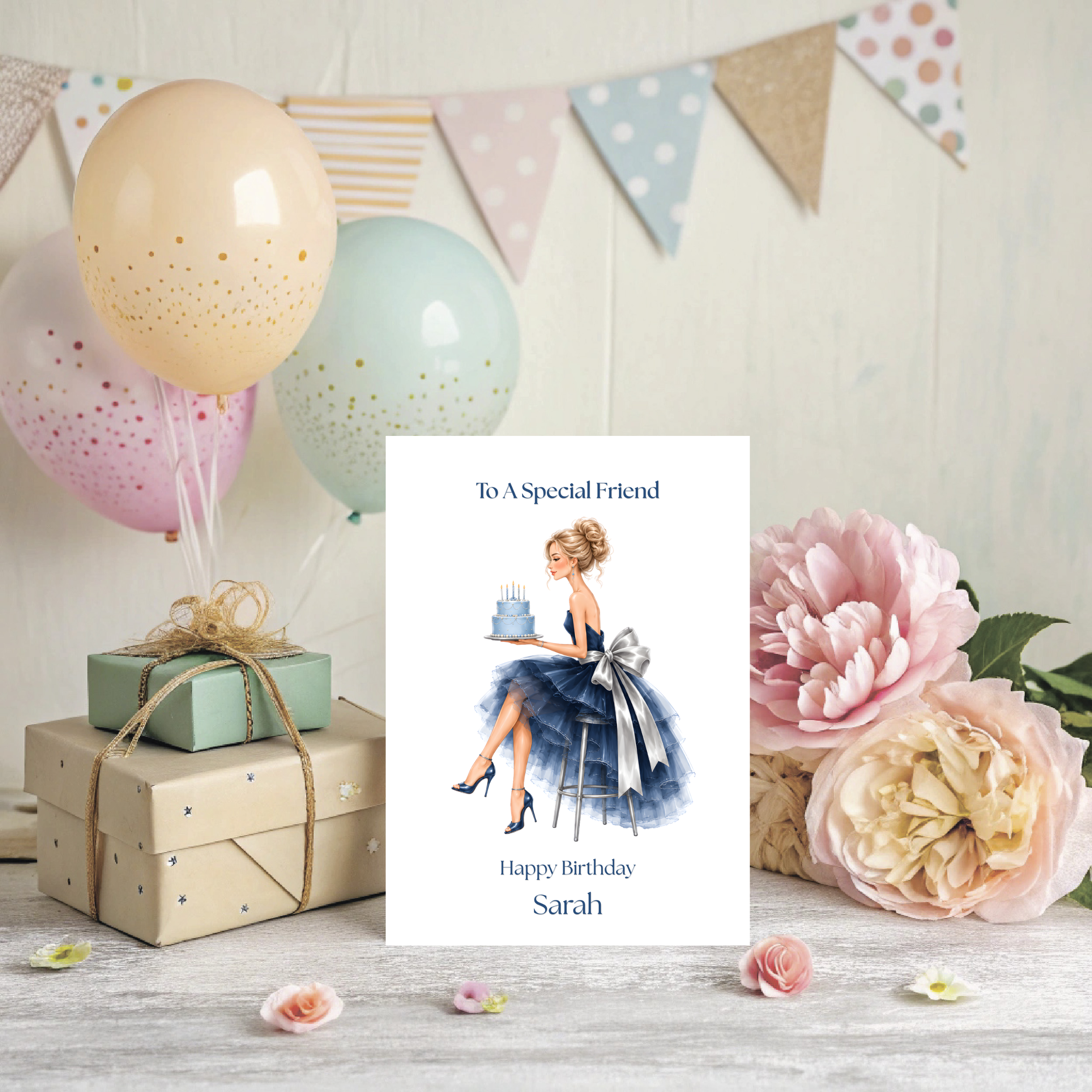 Special Friend Custom Name Birthday Card